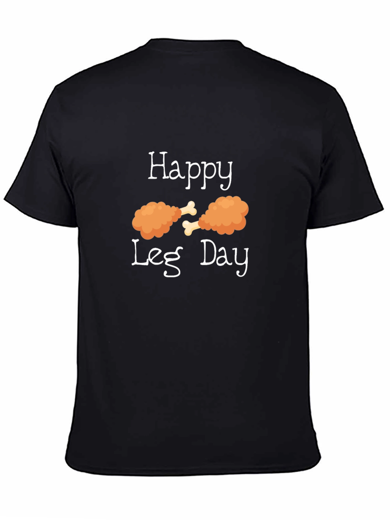 Black Happy Leg Day Graphic T-Shirt view 4
