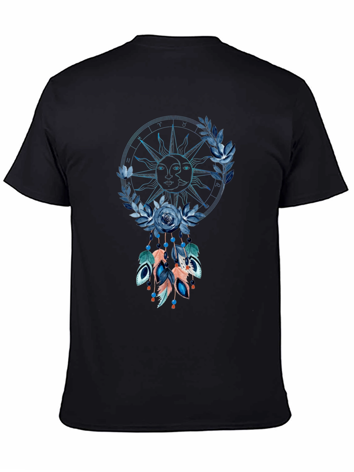 Black Celestial Dreamcatcher Graphic Tee - Unisex view 4