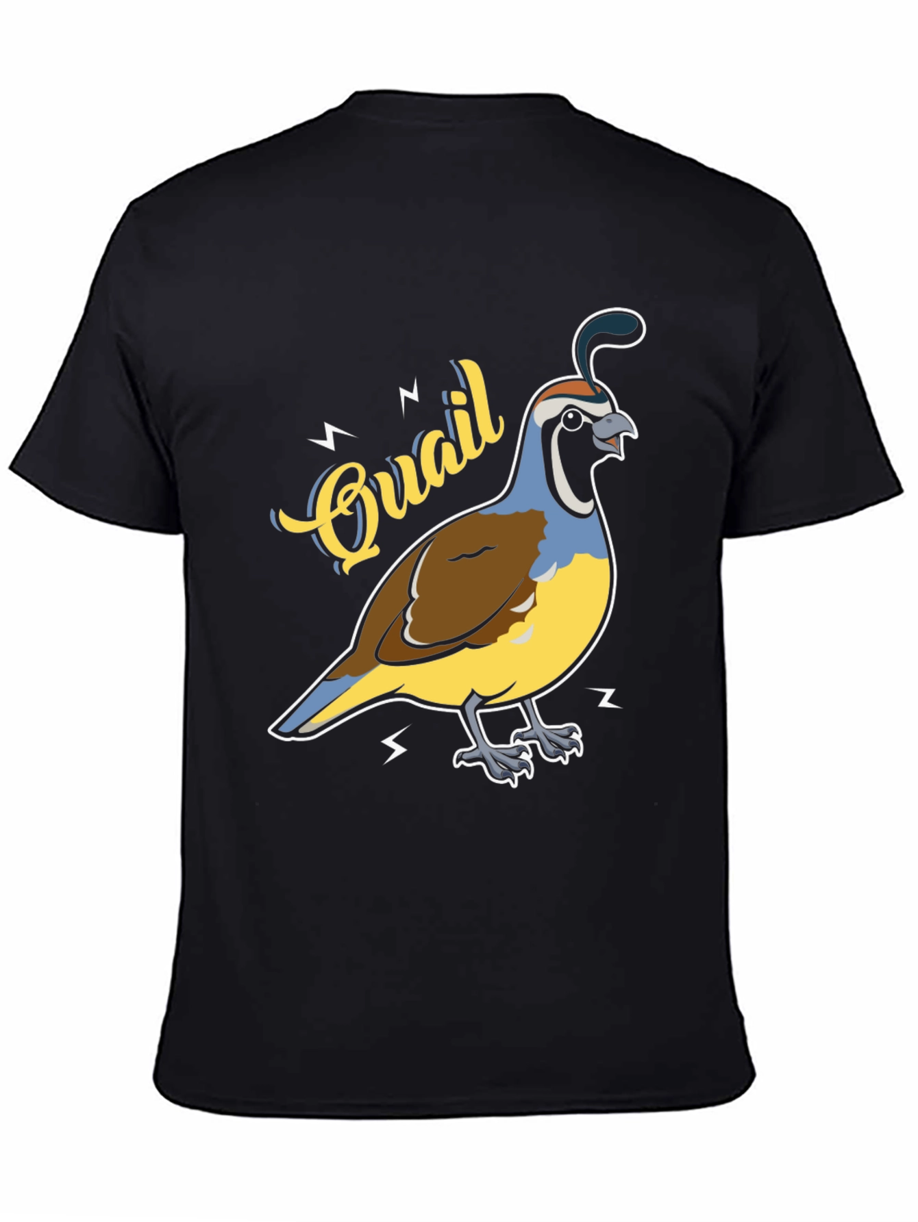 Black Quail Graphic T-Shirt - Bird Lover Tee view 4
