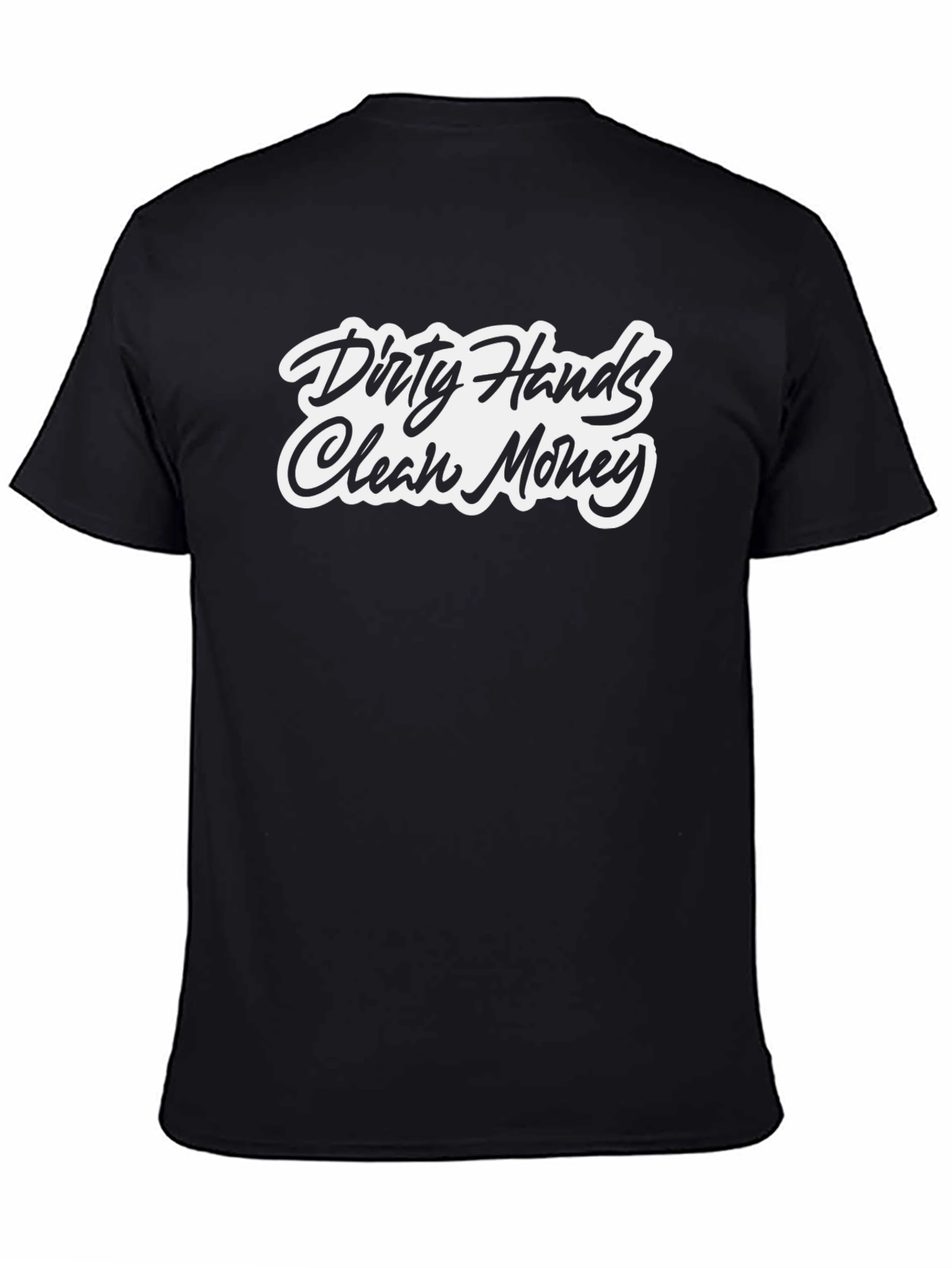 Black Dirty Hands Clean Money Graphic Tee view 4