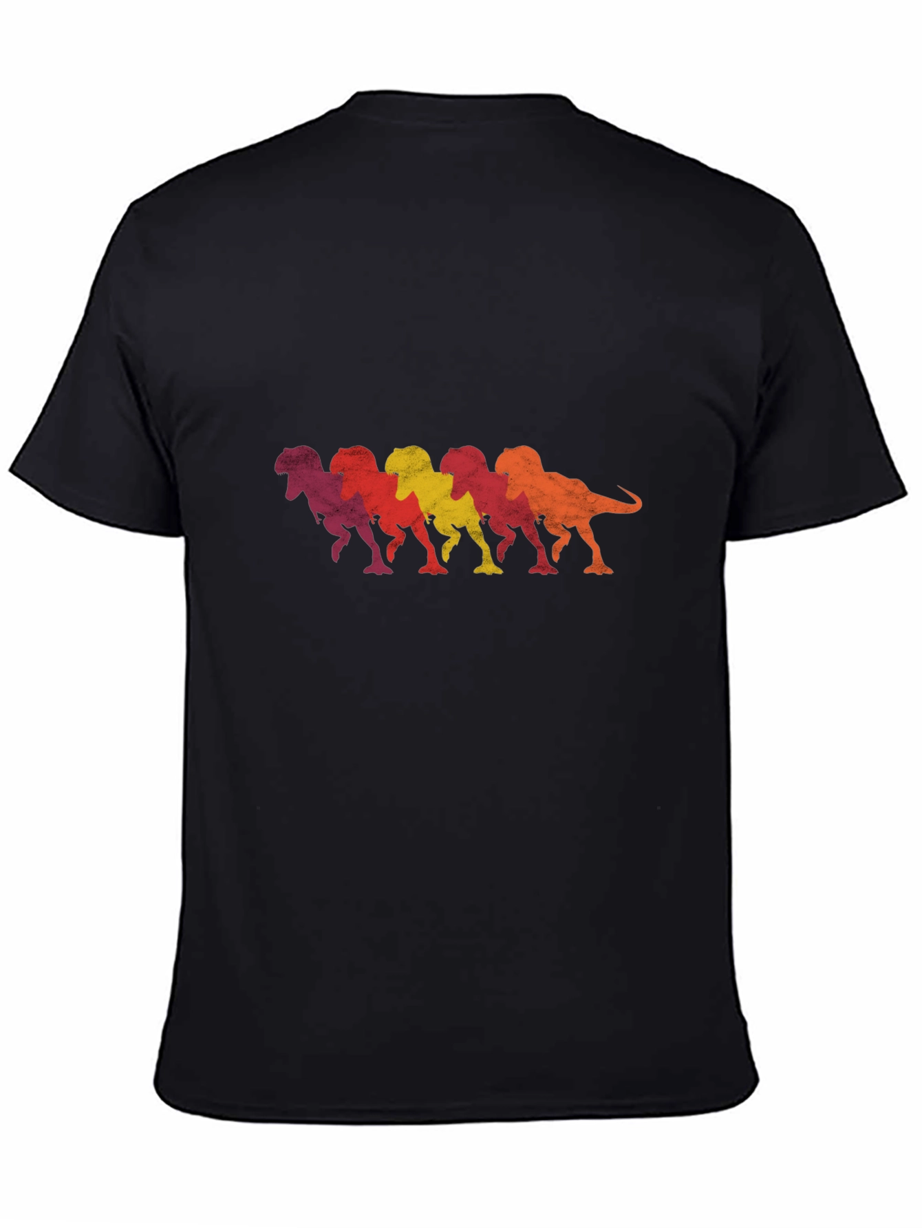 Black Retro Dinosaur T-Rex Graphic Tee - Black view 4