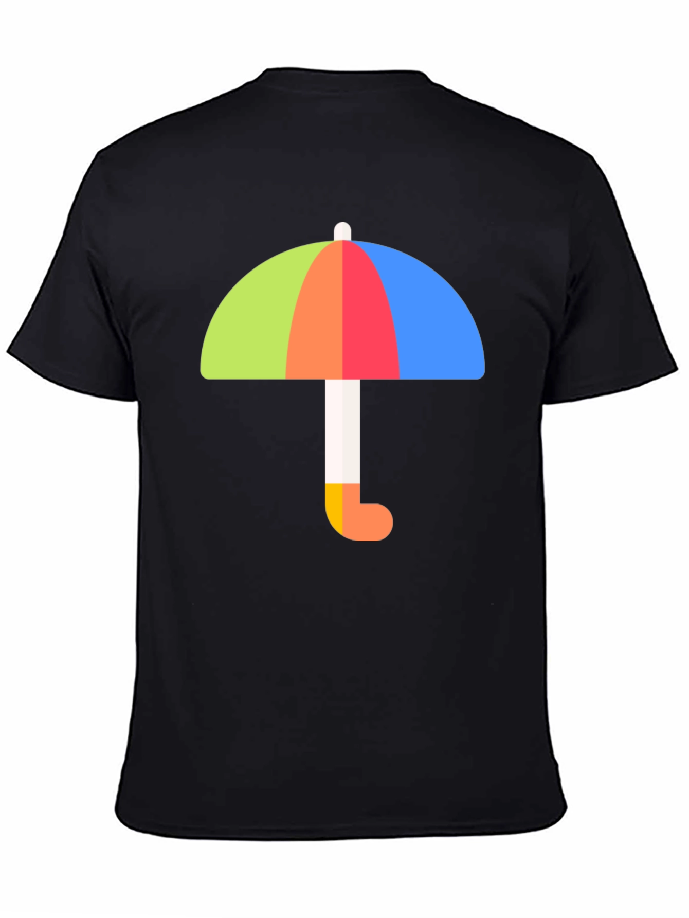 Colorful Umbrella Graphic Tee - Stylish Weather Protection - 4