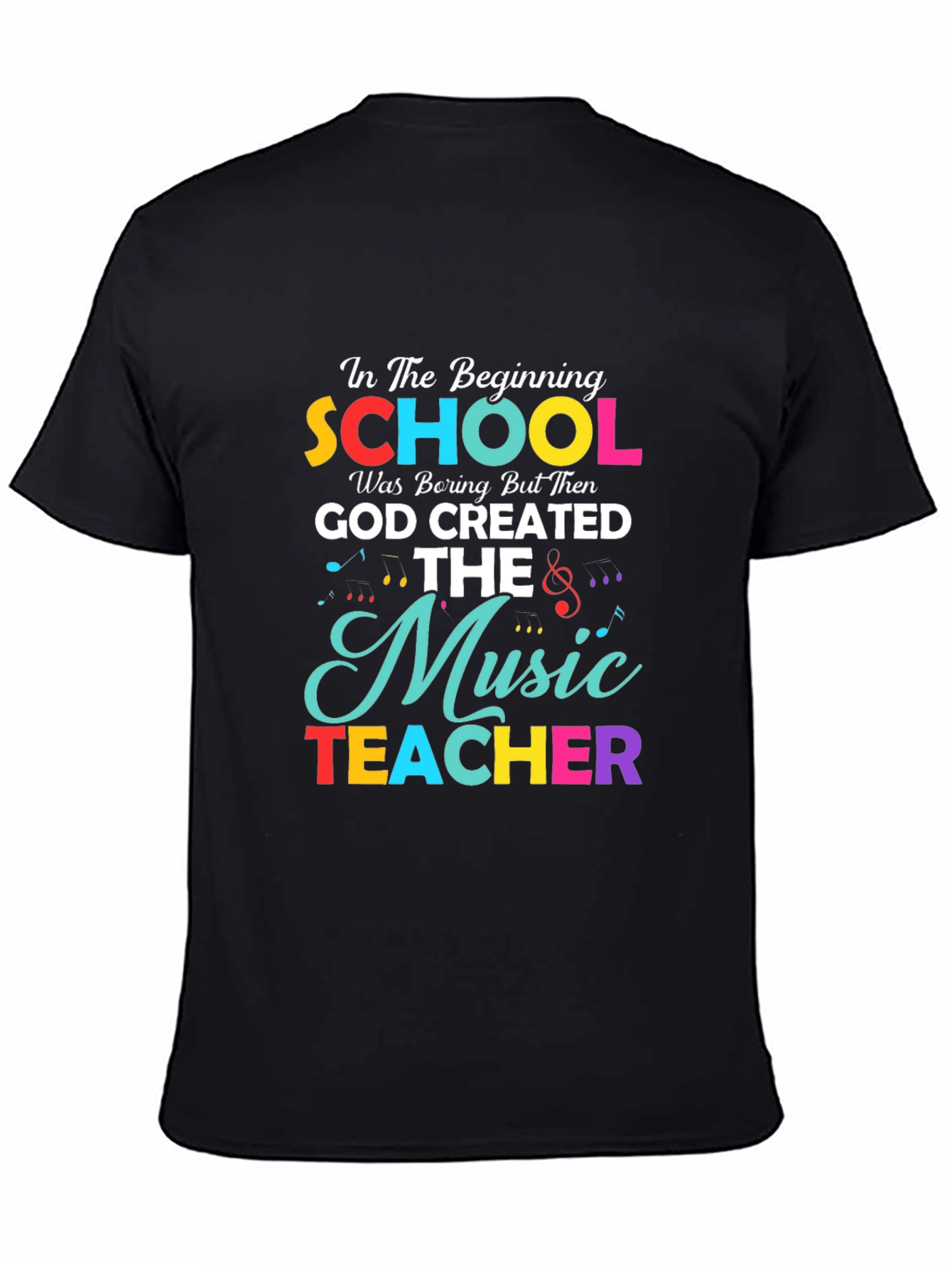 Black Music Teacher T-Shirt - School Inspiration view 4
