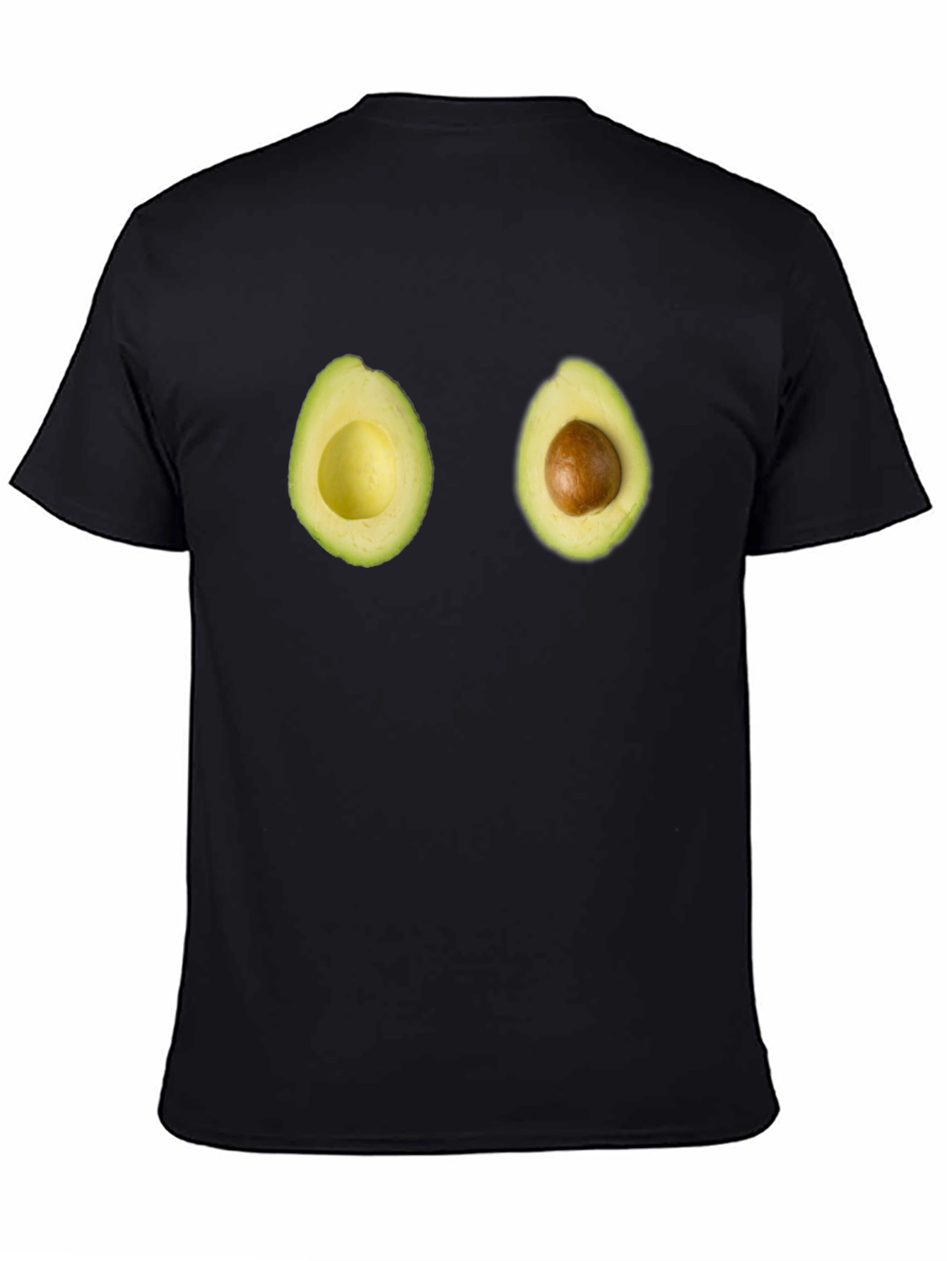 Black Avocado Halves Graphic Tee - Fun & Unique Design view 4