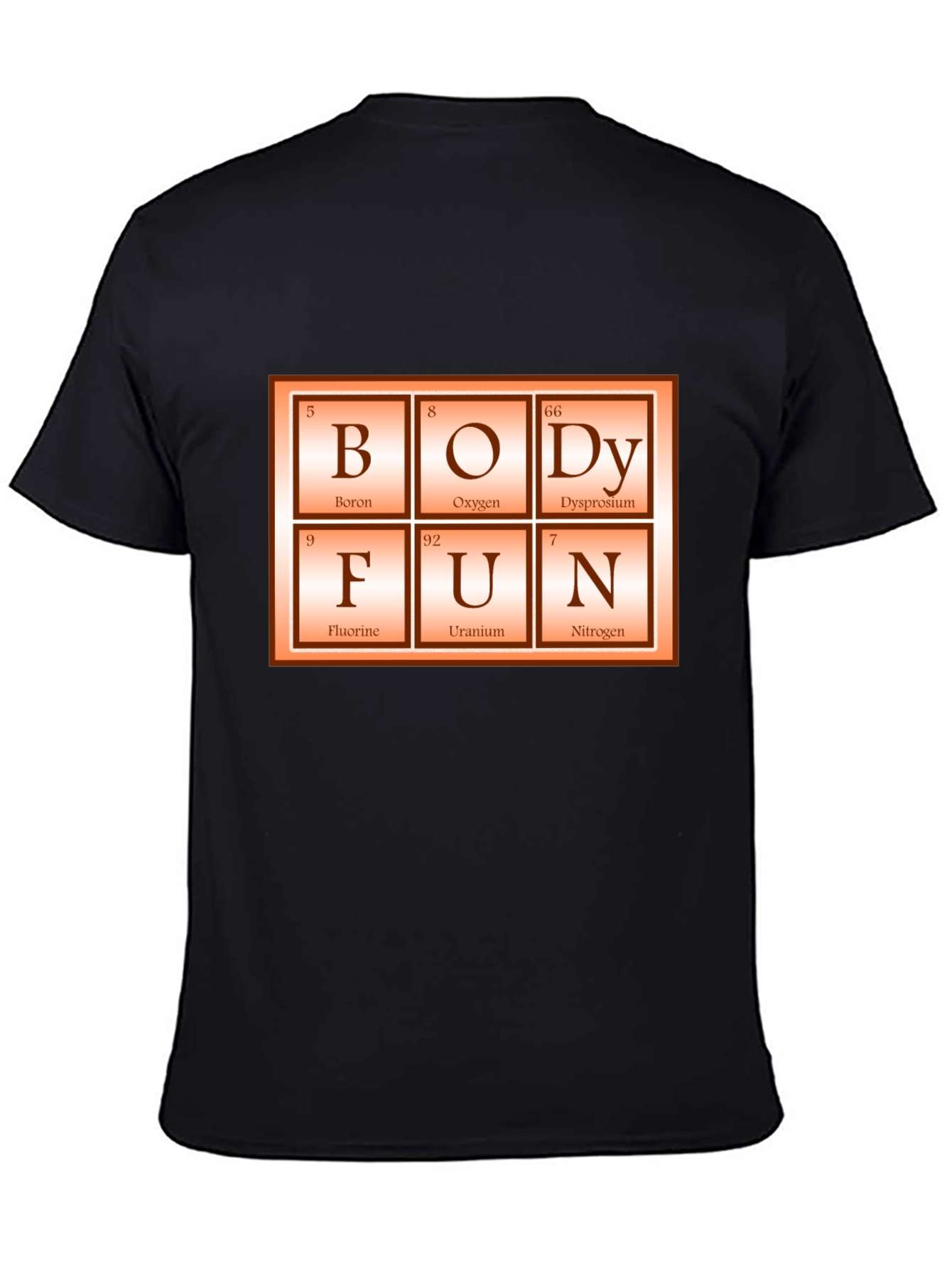 Black Periodic Table "Body Fun" Graphic Tee view 4