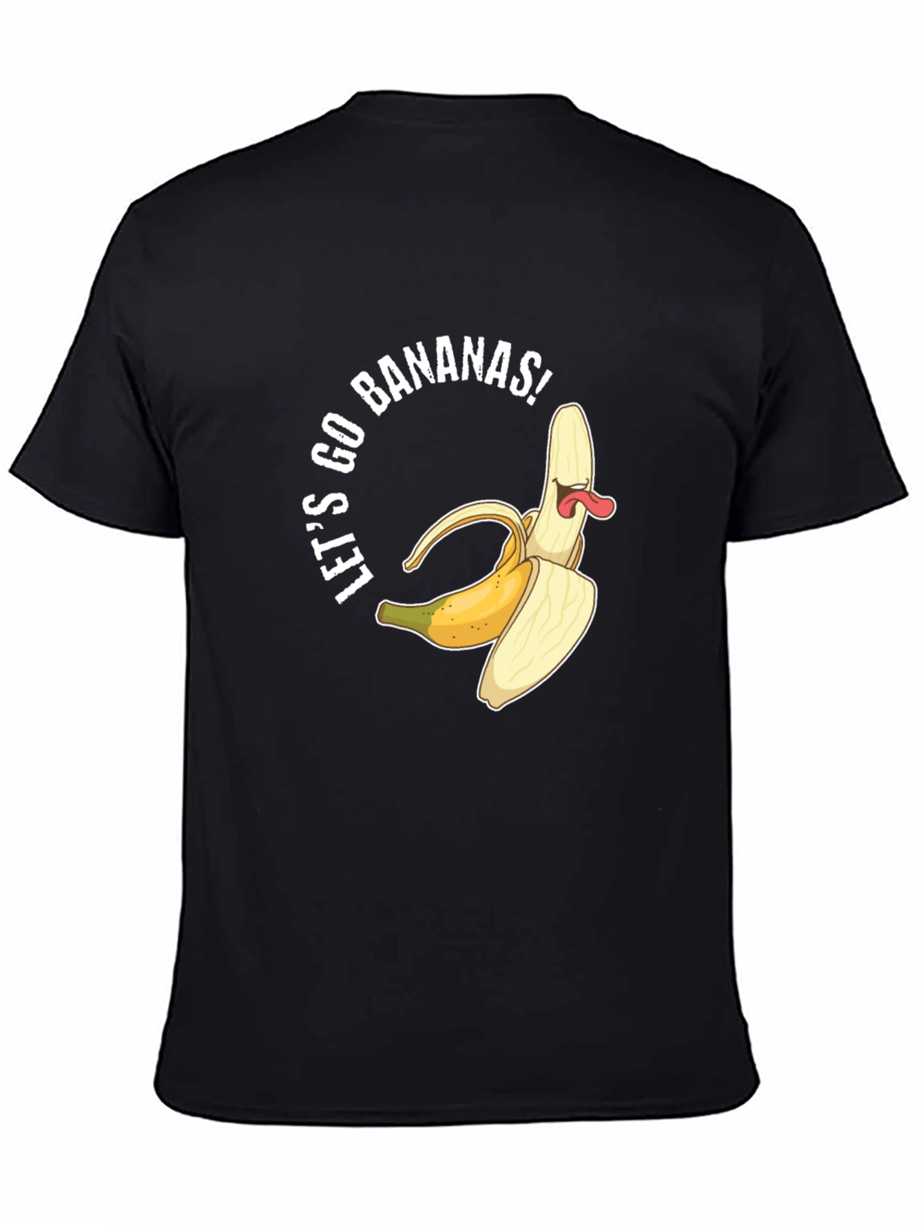 Black Let's Go Bananas Black Graphic Tee view 4