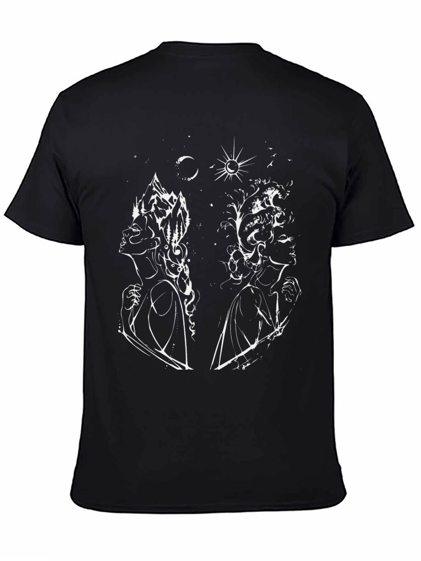 Black Sun & Moon Woman Graphic Tee view 4