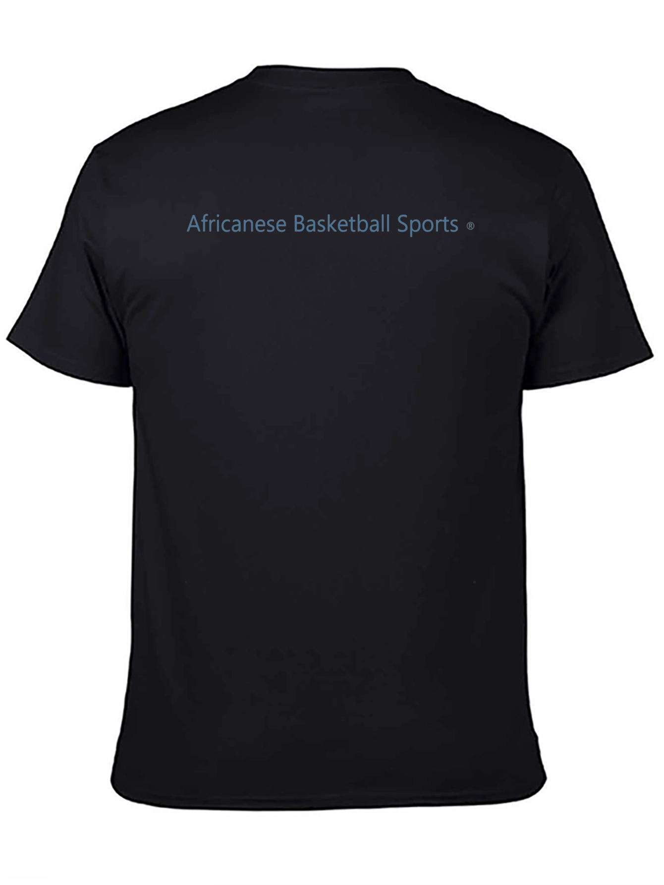 Black Men's Black Crew Neck T-Shirt view 4