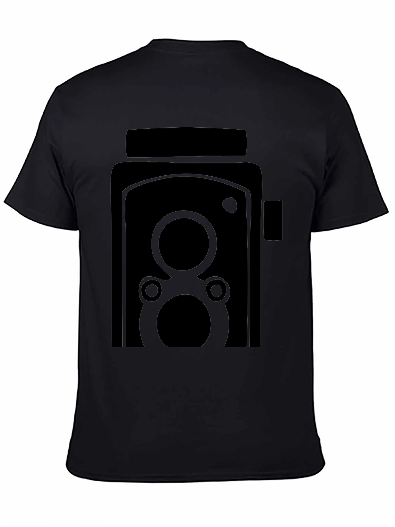 Black Vintage Camera Graphic Tee - Classic Style view 4