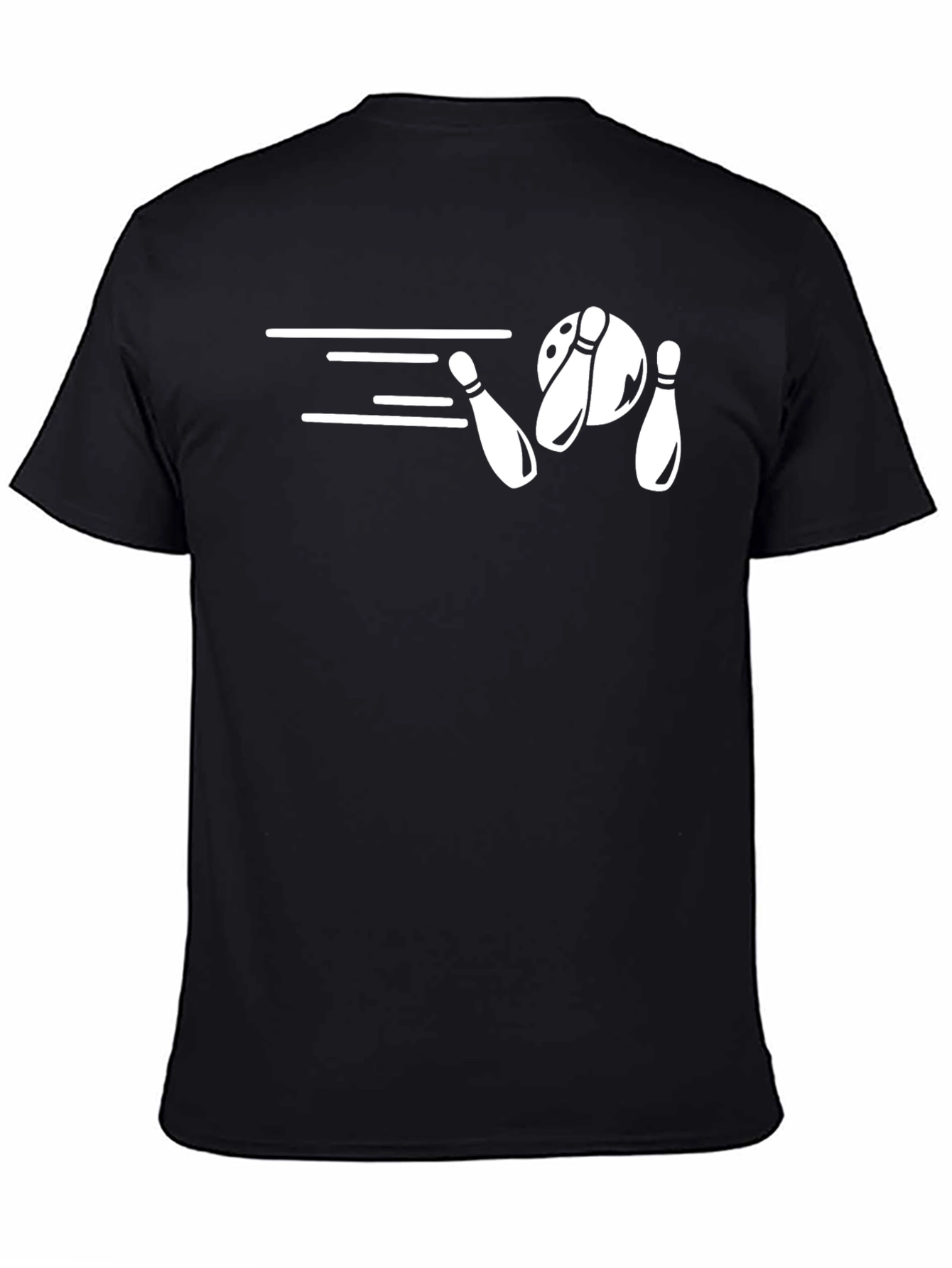 Bowling Strike Graphic Tee - Men's Black T-Shirt - 4