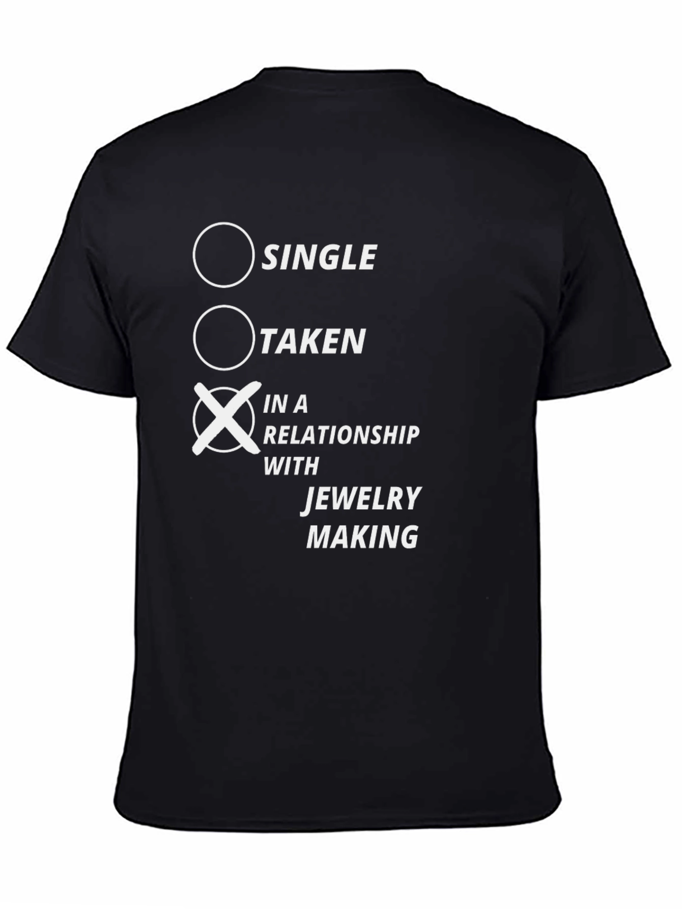 Black Jewelry Making Relationship T-Shirt - Black view 4