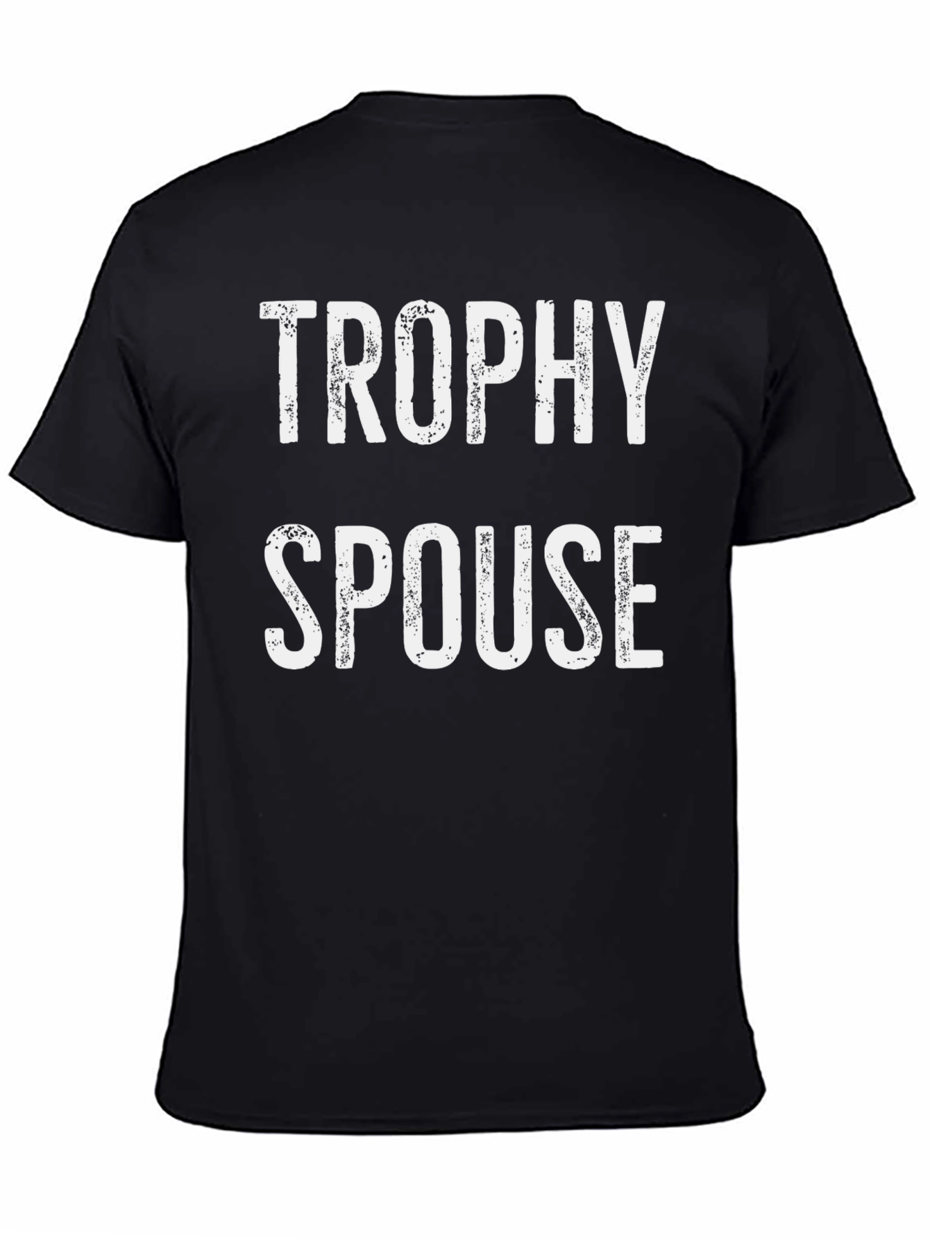 Black Trophy Spouse Graphic Tee - Funny Husband Shirt view 4