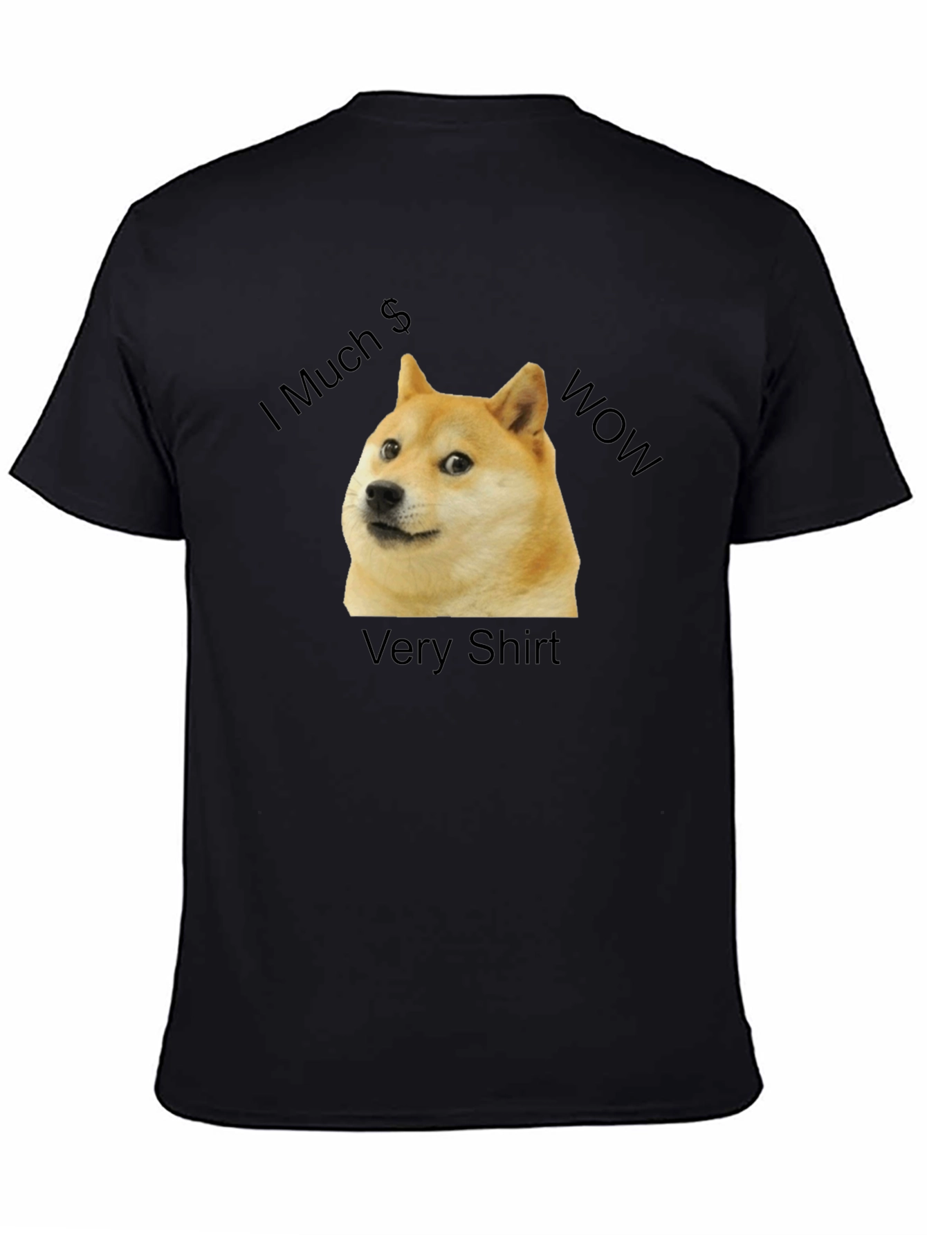 Black Doge Meme T-Shirt - I Much Wow Funny Doge Shirt view 4