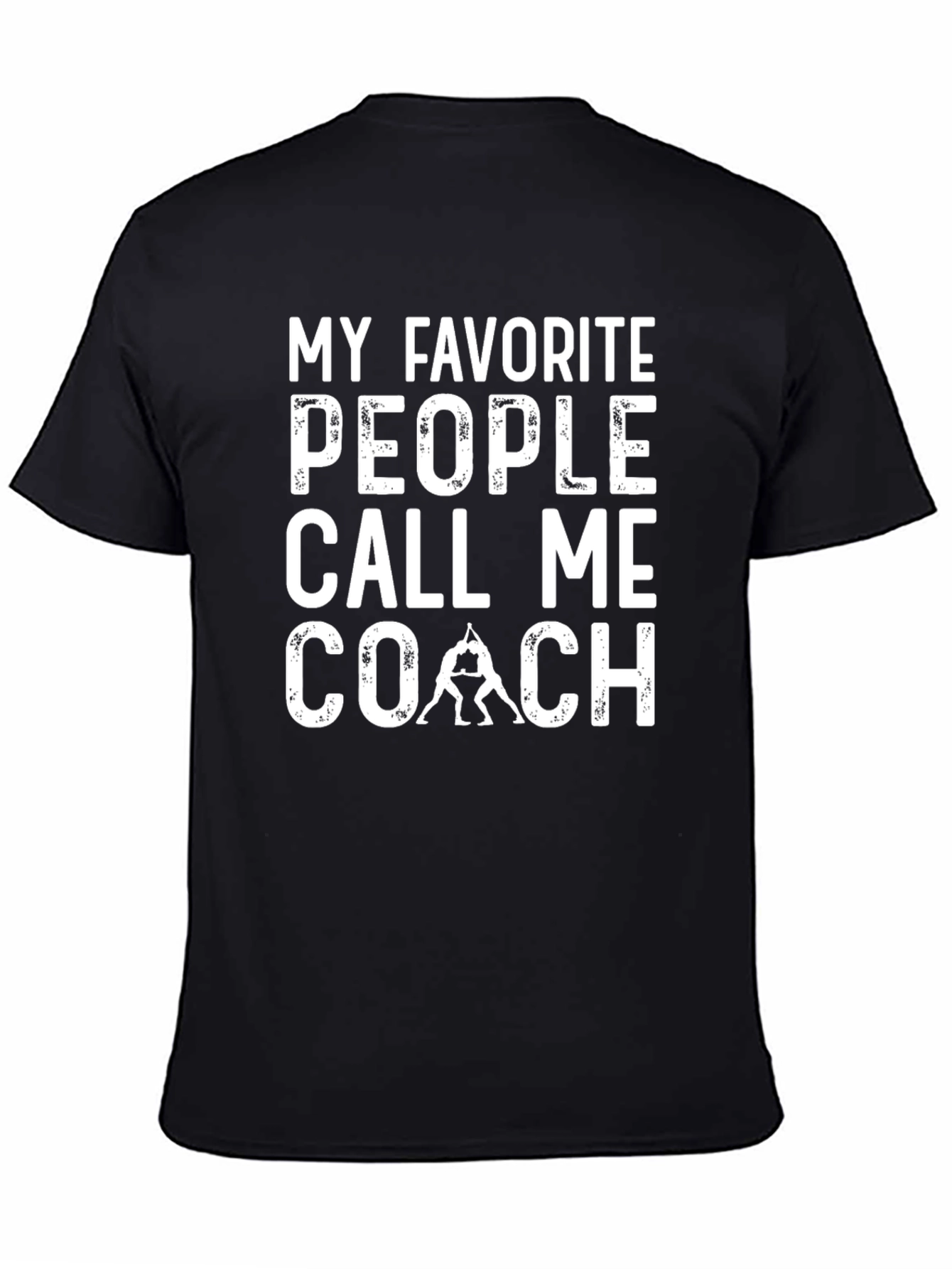 Black My Favorite People Call Me Coach T-Shirt view 4