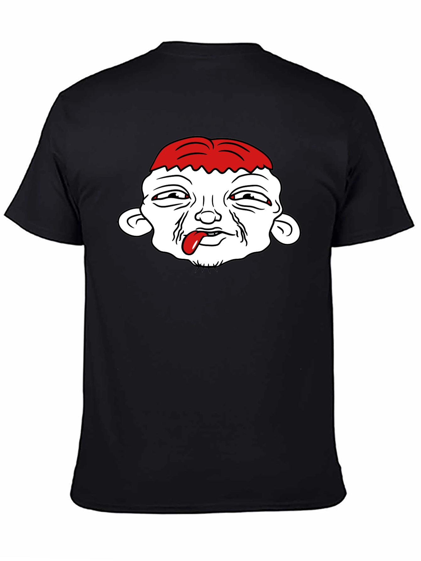 Black Funny Brain Cartoon Graphic T-Shirt view 4