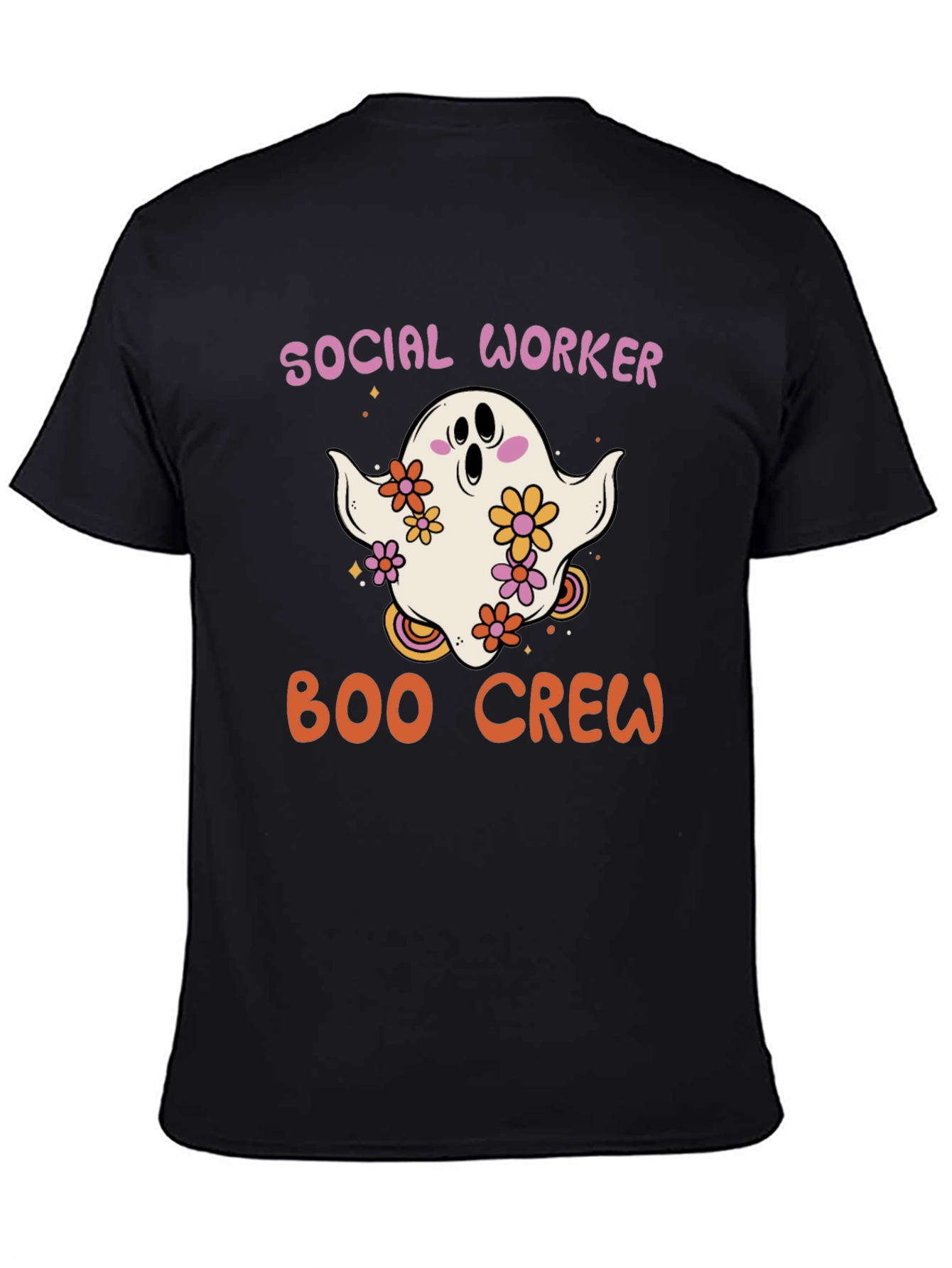 Black Social Worker Boo Crew T-Shirt view 4