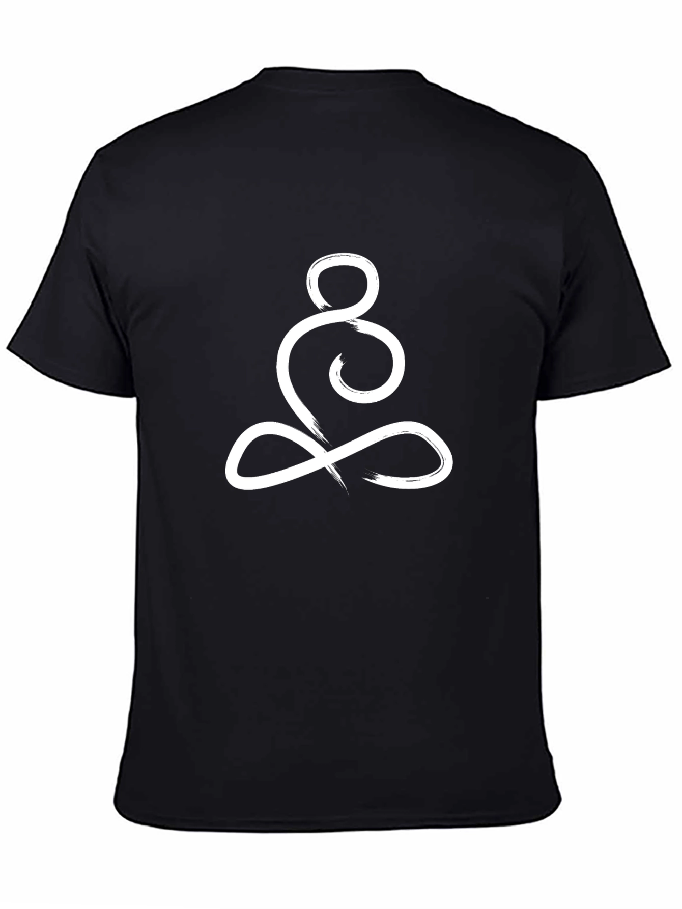 Black Zen Circle Graphic Tee - Black Cotton Blend view 4