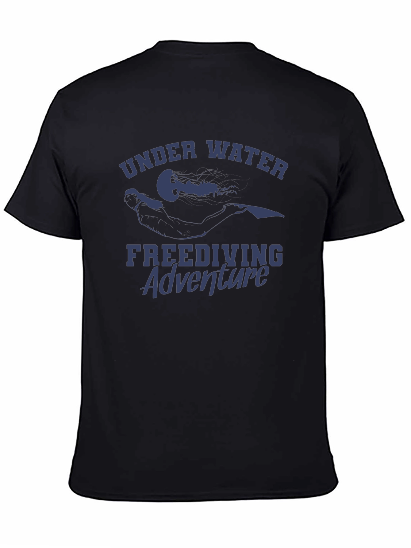Black Freediving Adventure T-Shirt view 4