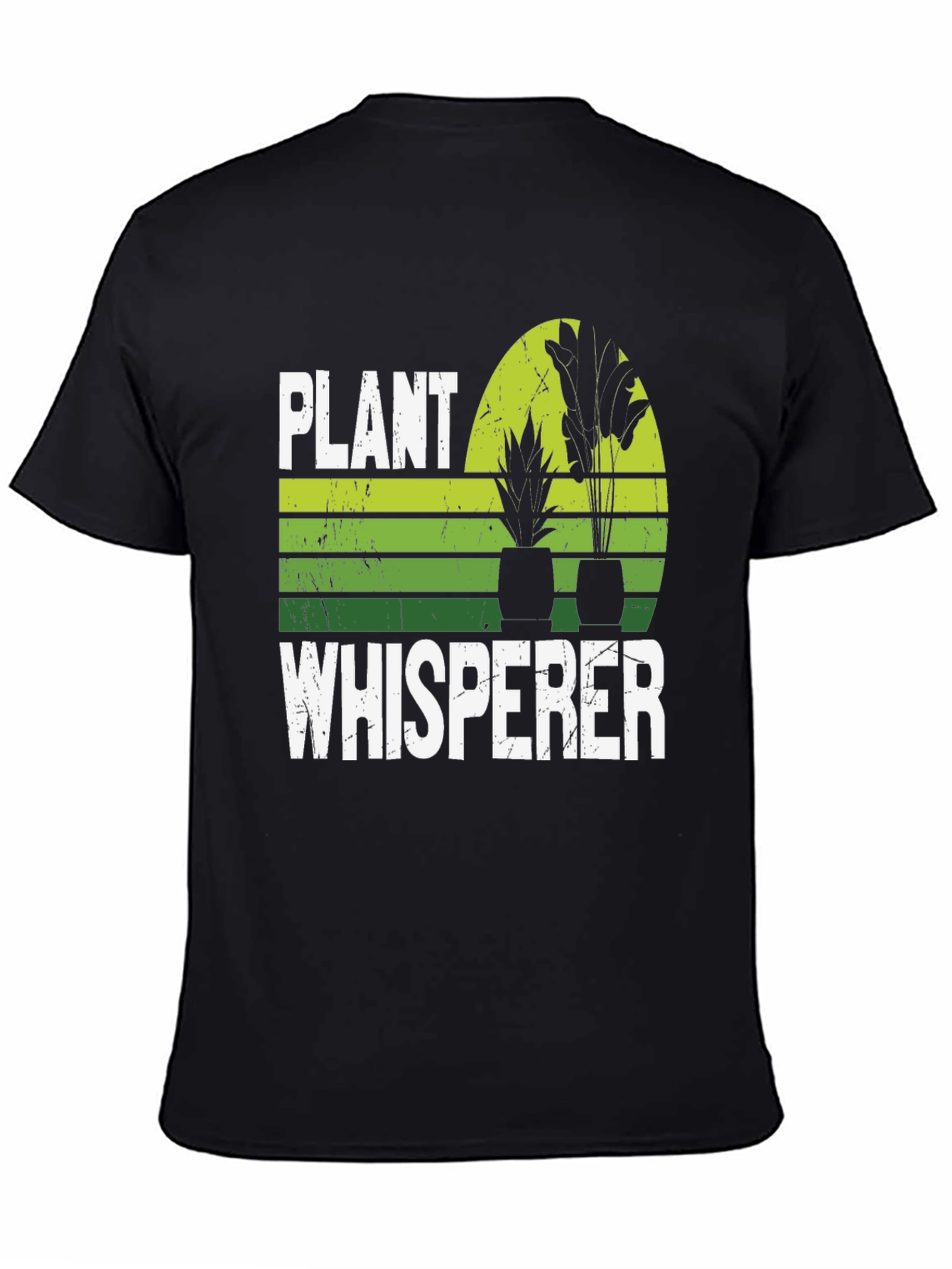 Black Plant Whisperer Graphic T-Shirt - Gardening Gift view 4