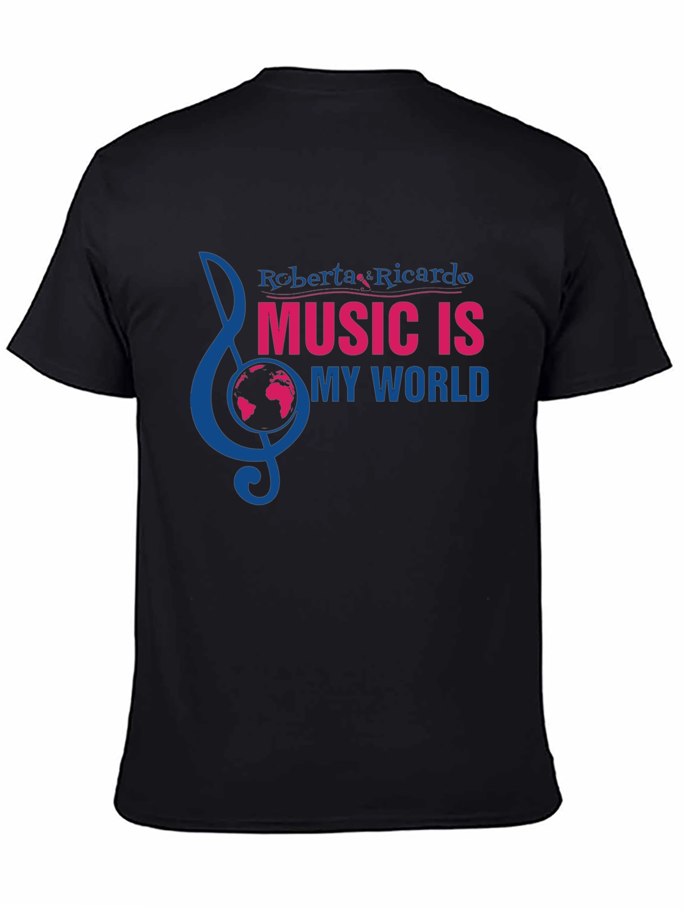 Black Music Is My World Black T-Shirt view 4