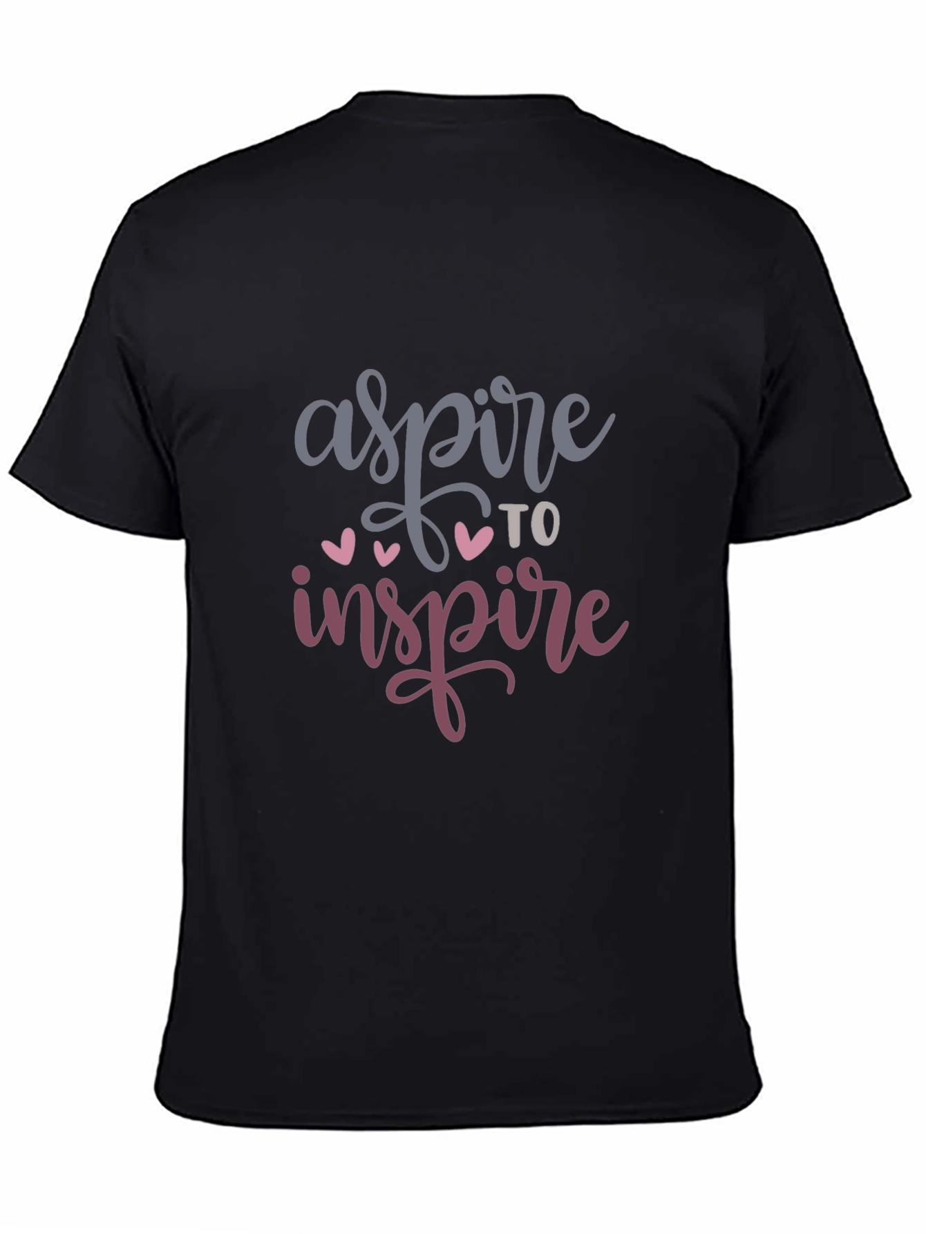 Black Aspire to Inspire Graphic T-Shirt view 4
