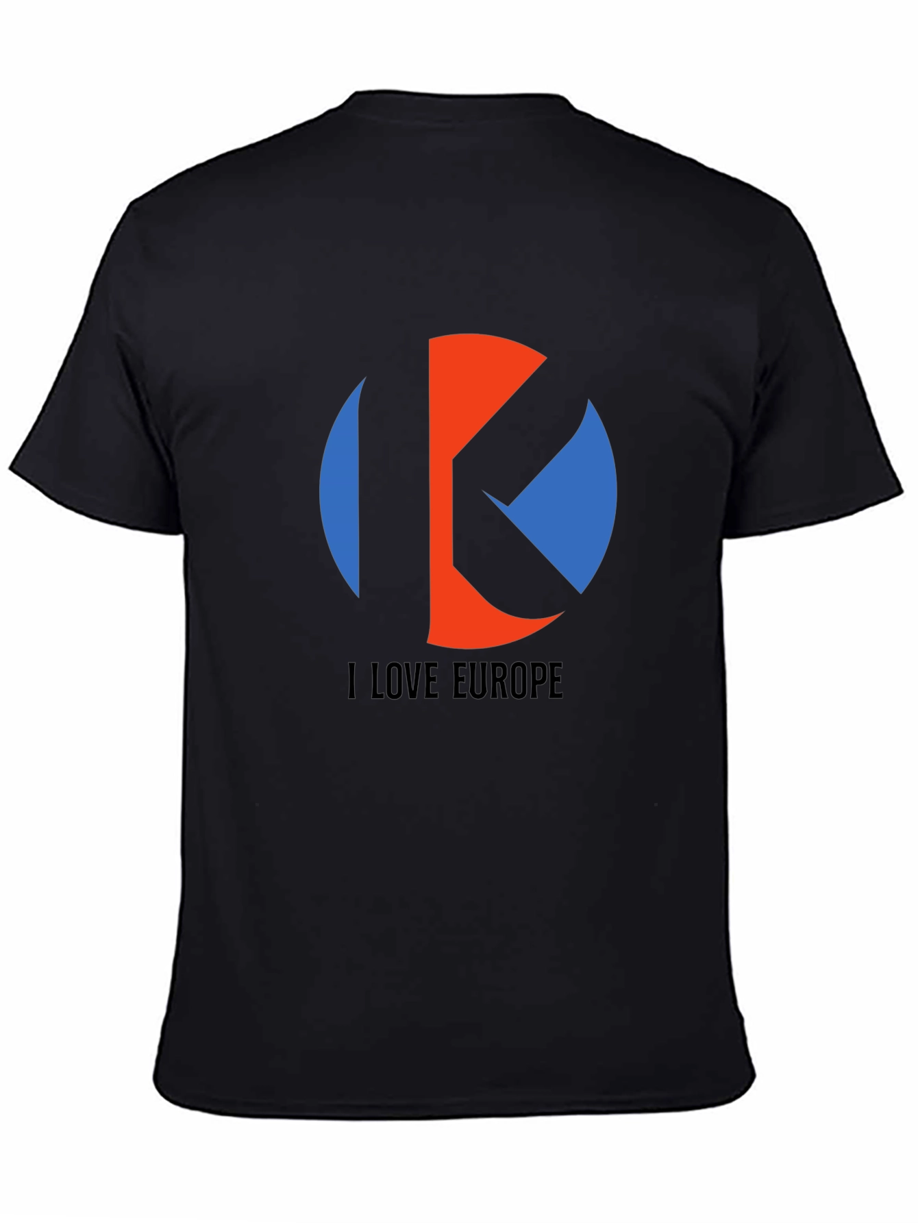 Black I Love Europe Graphic Tee view 4
