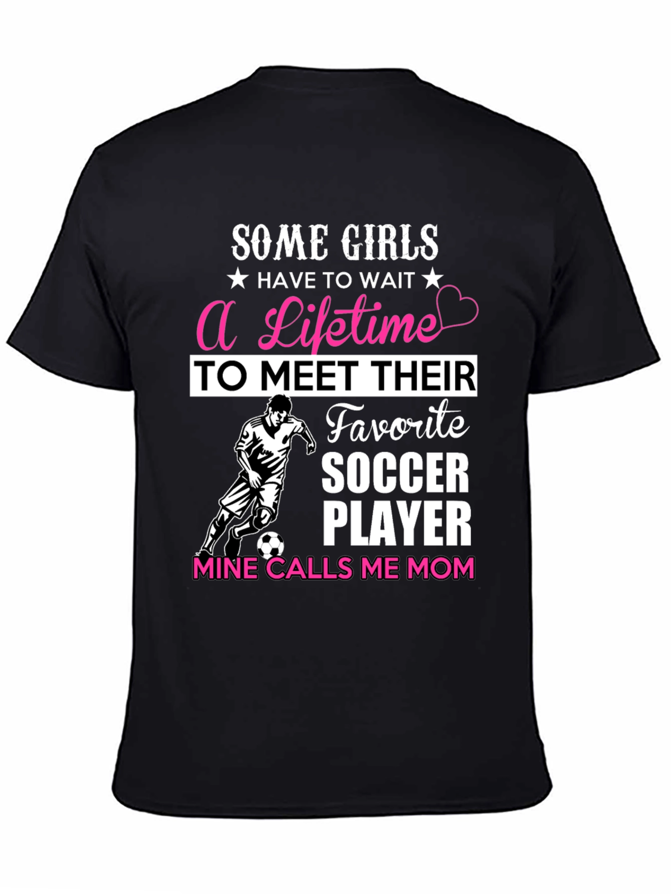 Black Soccer Mom T-Shirt - Favorite Player view 4