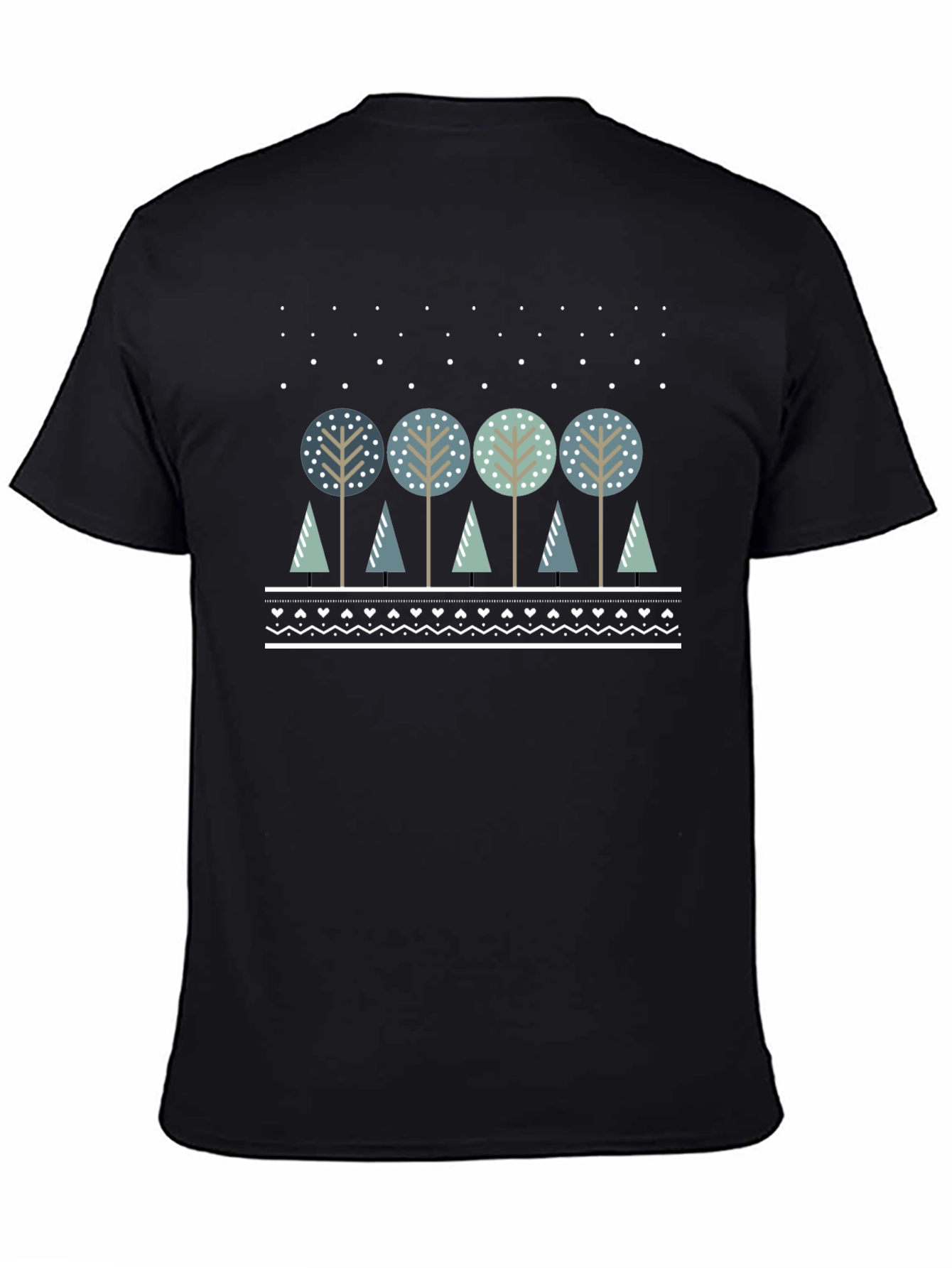 Black Winter Trees Graphic Tee view 4