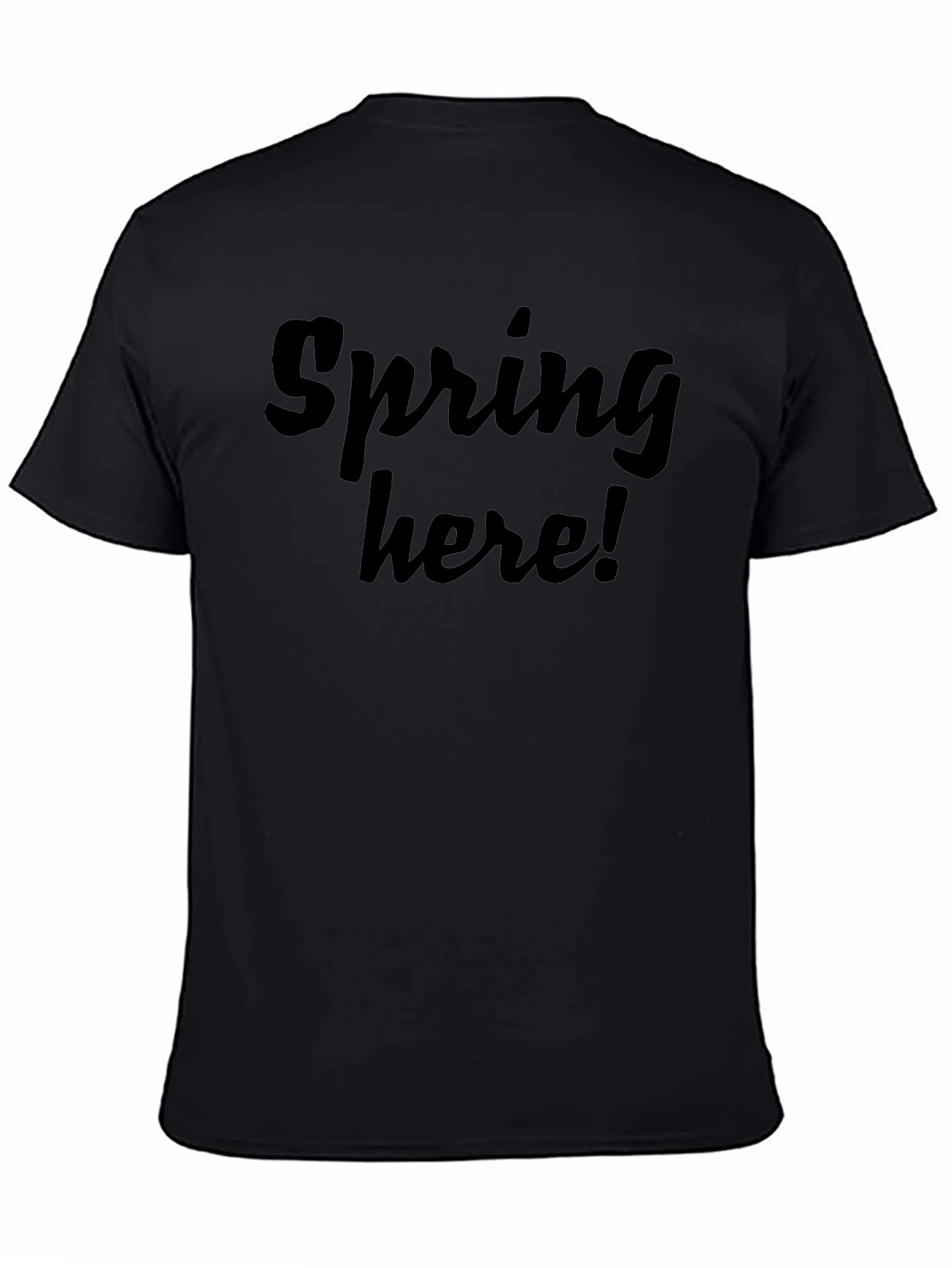 Black Spring Here! Graphic T-Shirt - Soft Cotton Blend view 4