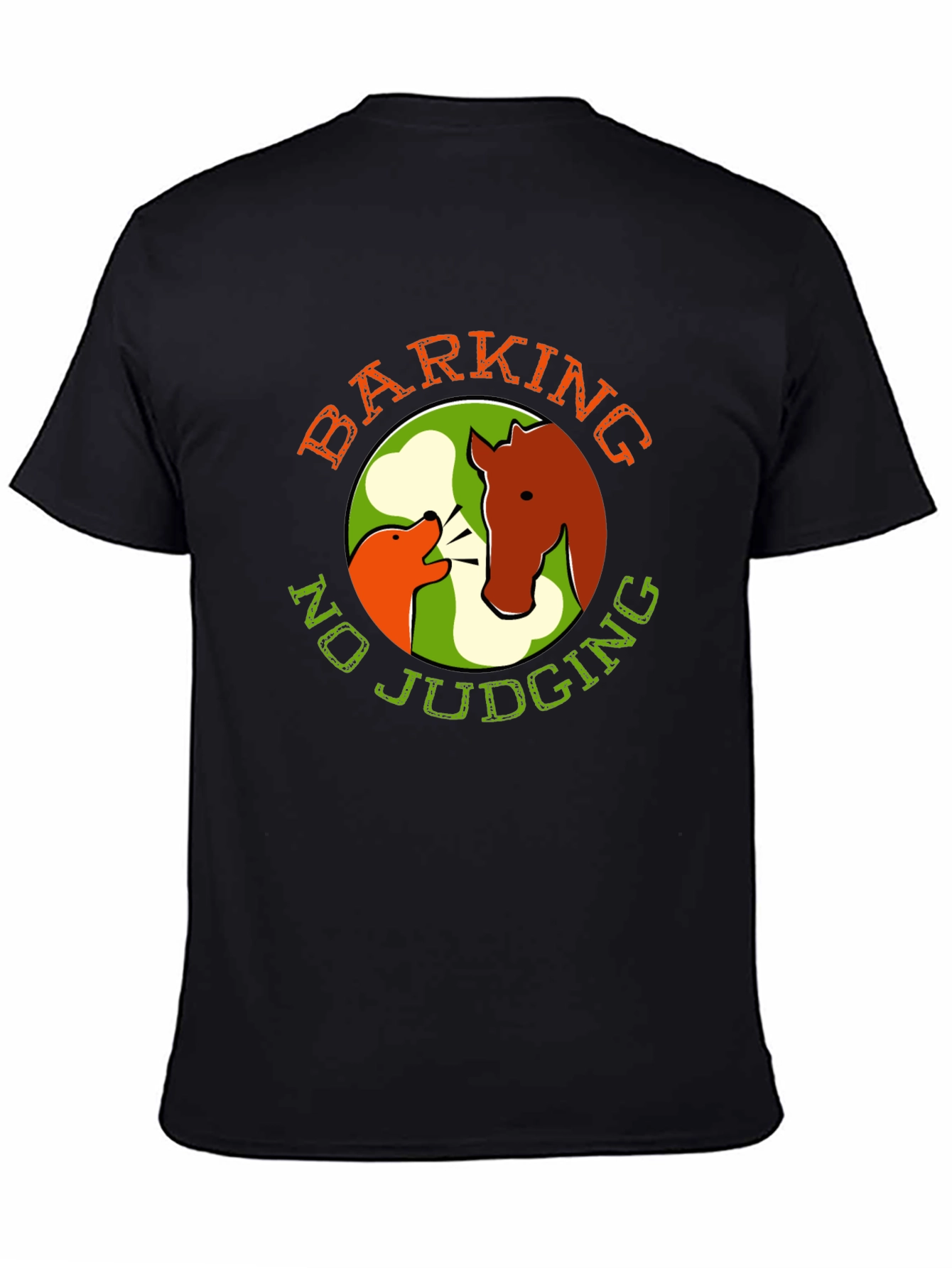 Black Barking No Judging Graphic Tee view 4