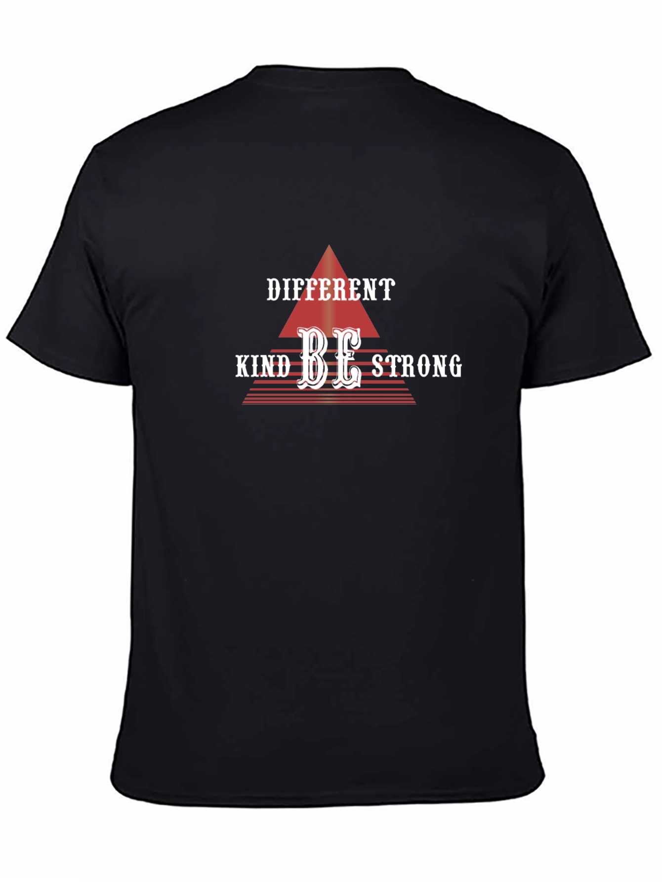 Black Be Different Be Kind Be Strong Graphic Tee view 4