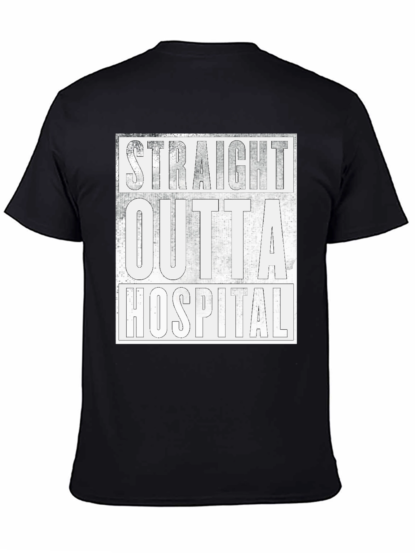 Black Straight Outta Hospital Graphic Tee view 4