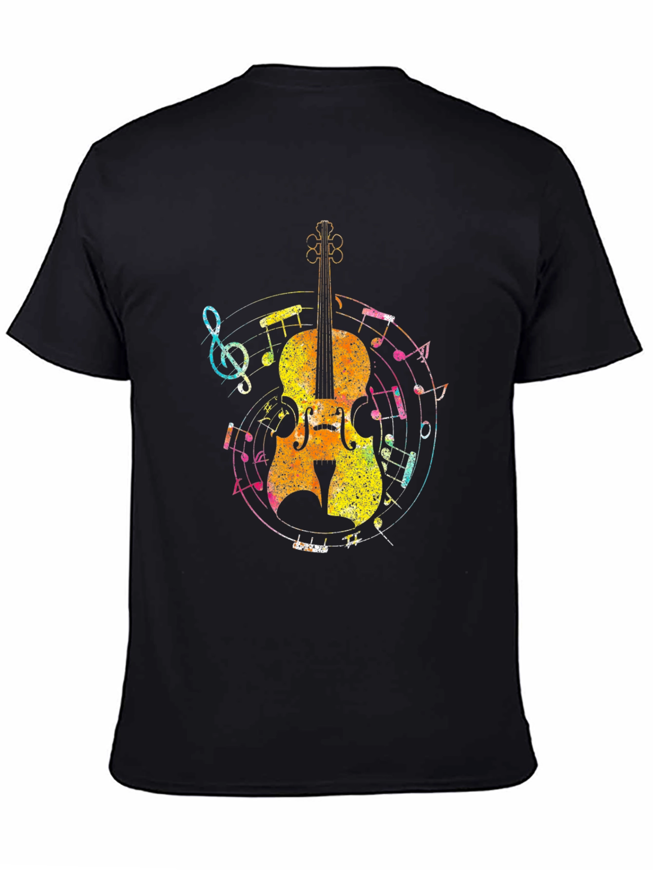 Black Musical Cello Graphic T-Shirt view 4