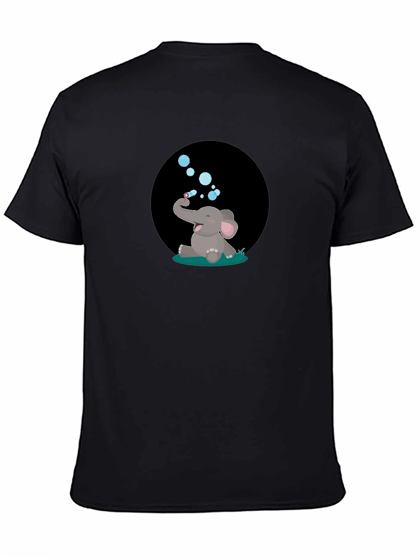 Black Elephant Bubbles Graphic Tee - Black T-Shirt view 4