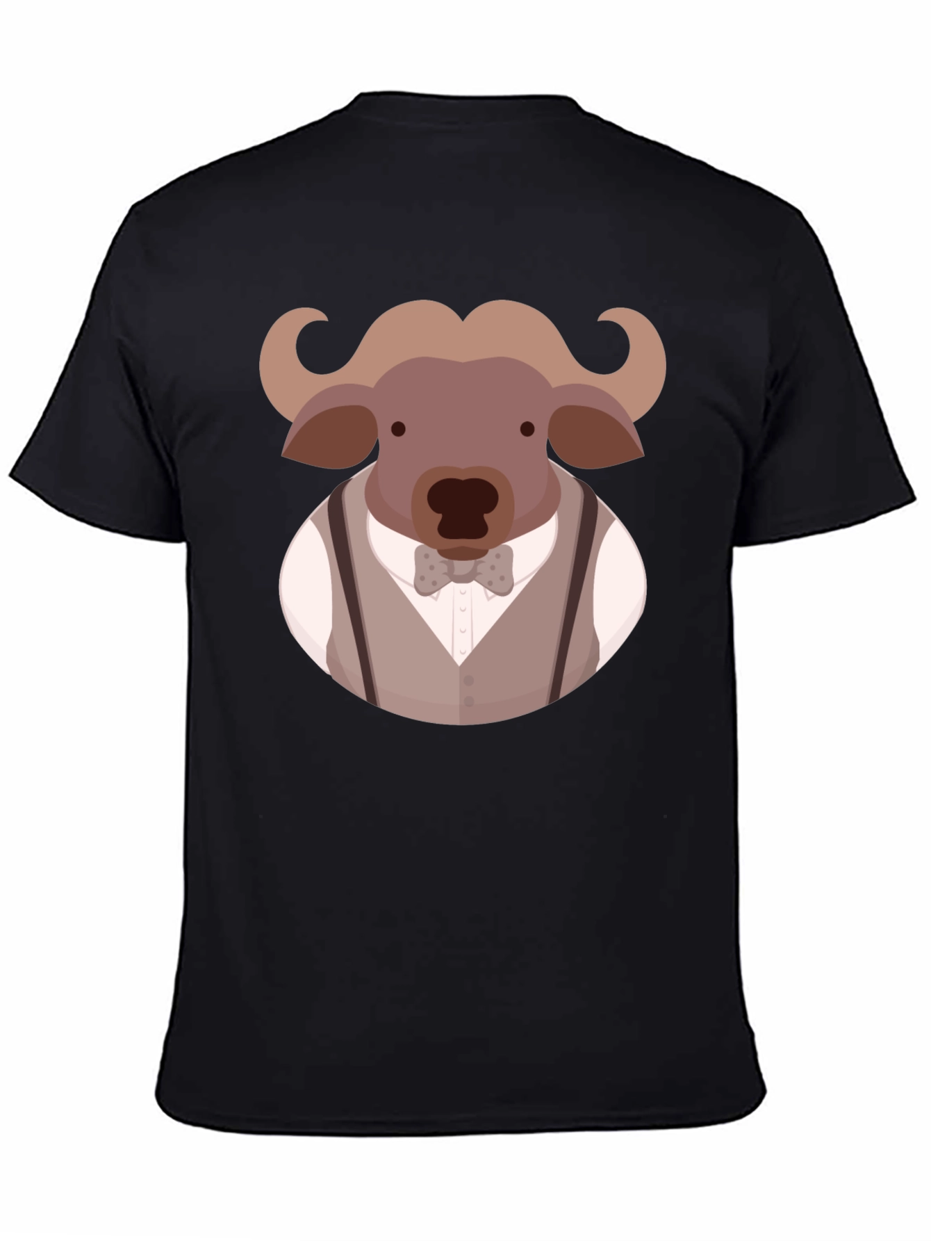 Black Buffalo Gentleman Graphic Tee - Black Cotton Blend view 4