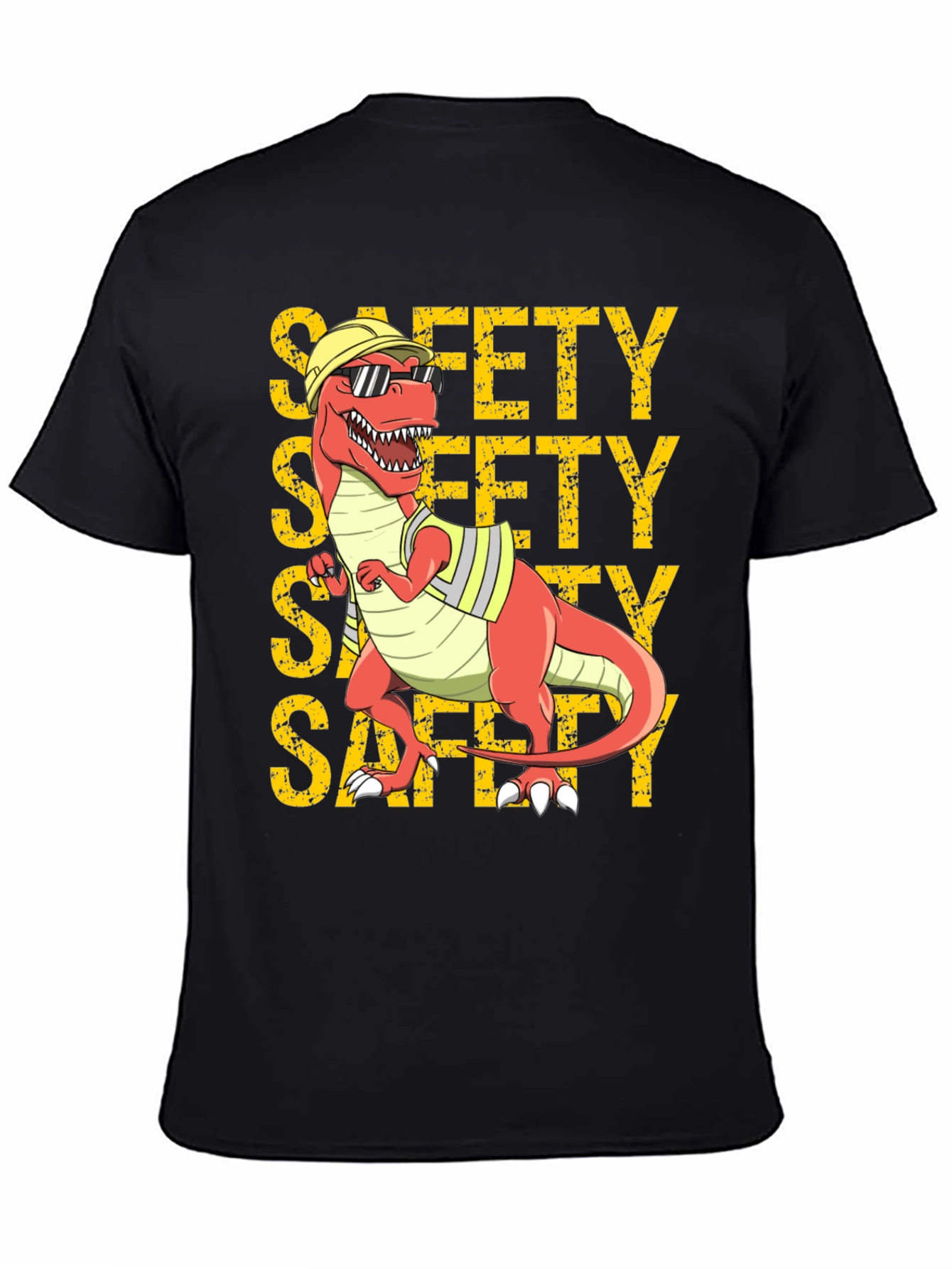 Black Safety Dino T-Shirt view 4