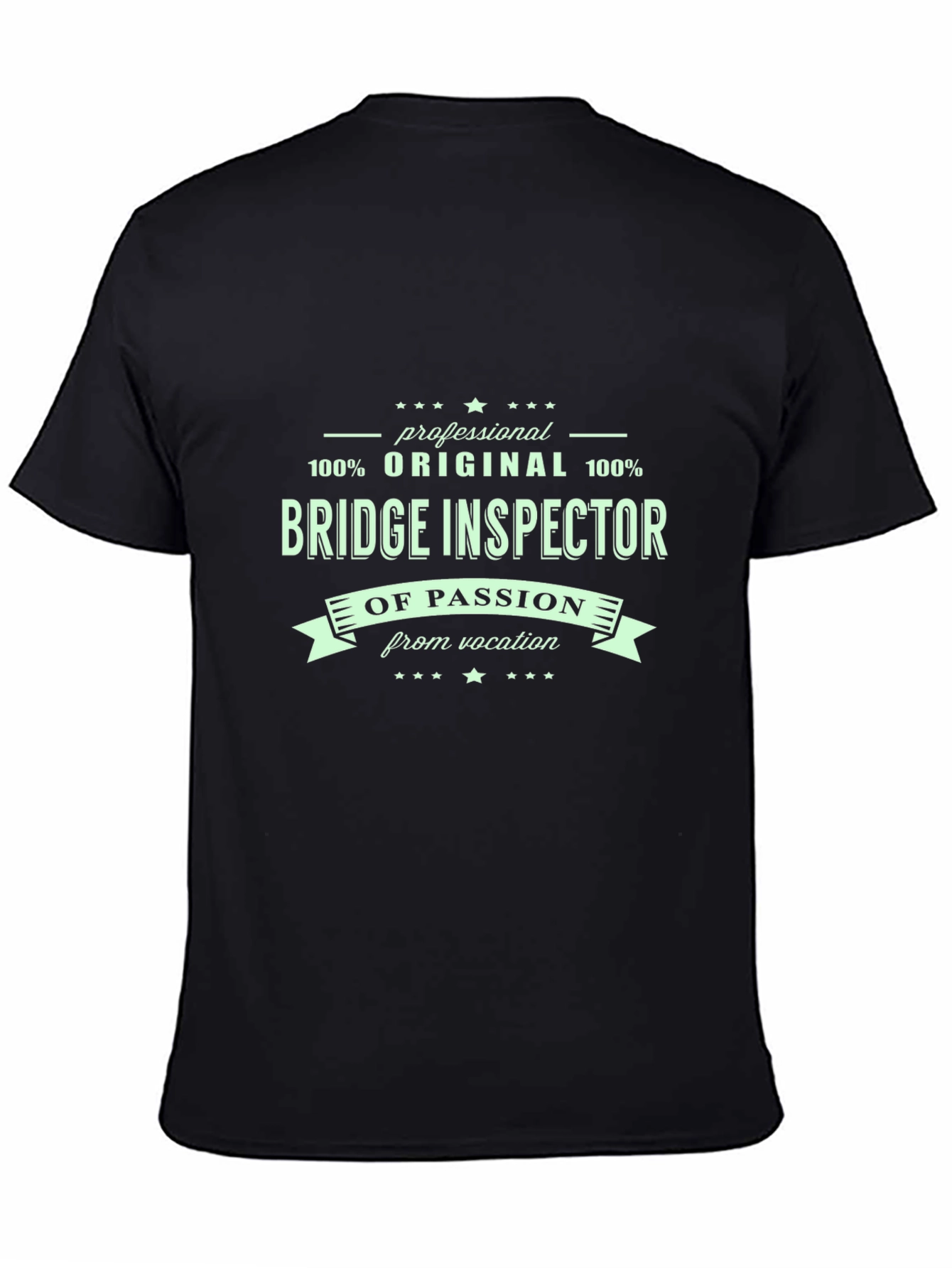 Black Bridge Inspector Graphic T-Shirt - 100% Original view 4