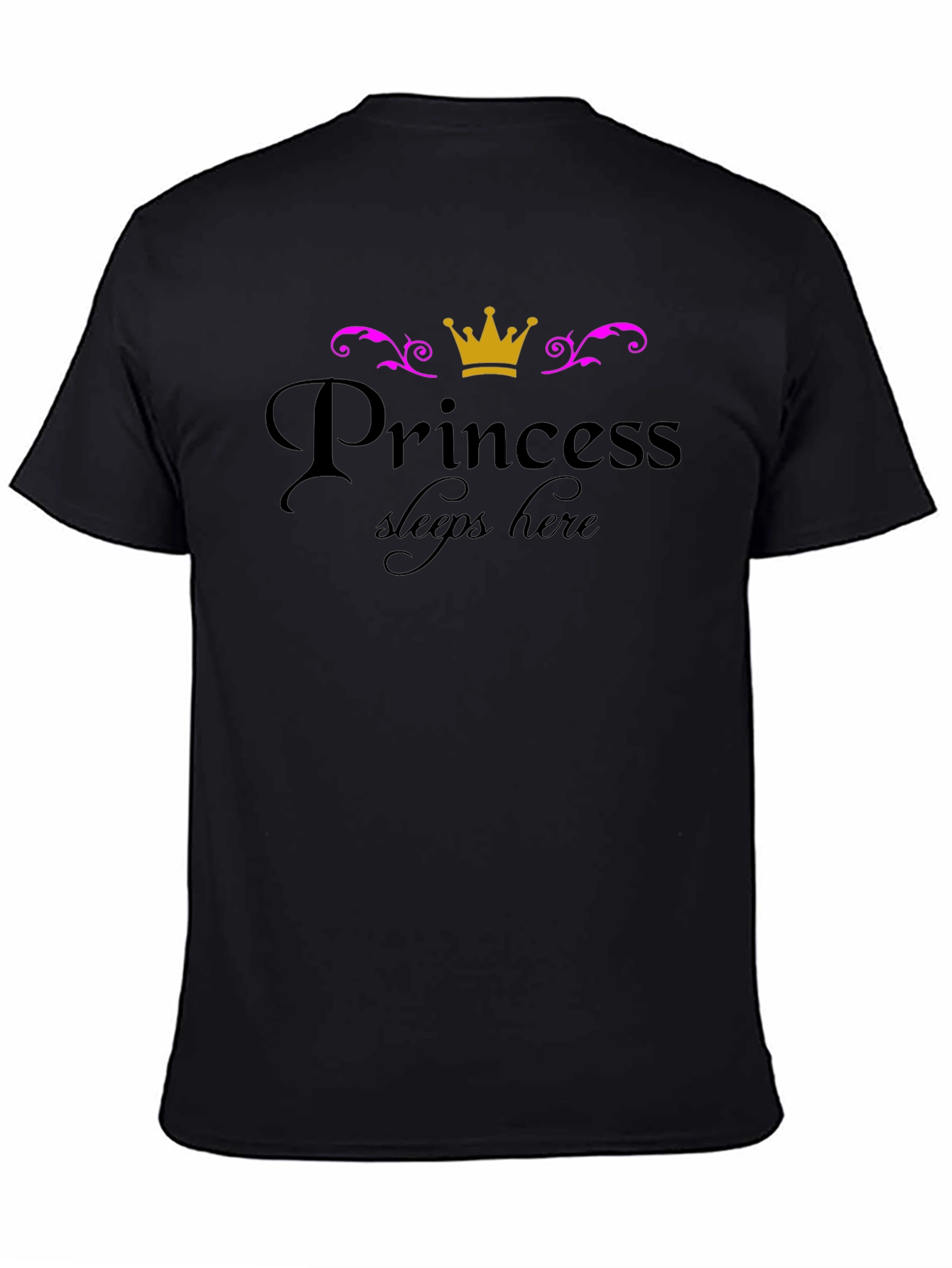 Black Princess Sleeps Here T-Shirt view 4