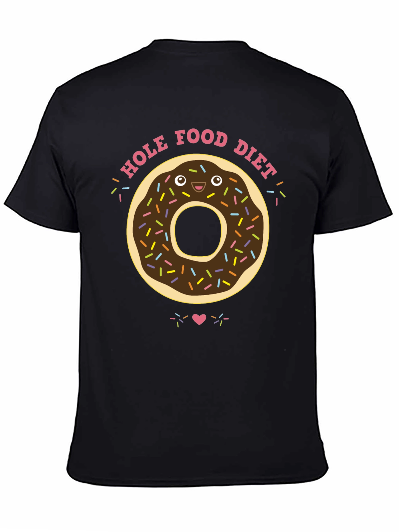 Black Hole Food Diet Donut T-Shirt view 4