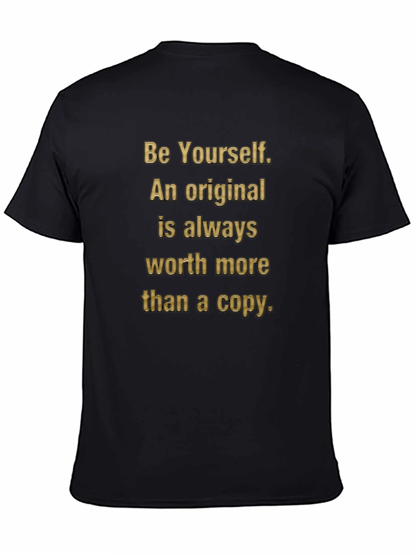 Black Be Yourself Original Tee - Mens Black T-Shirt view 4