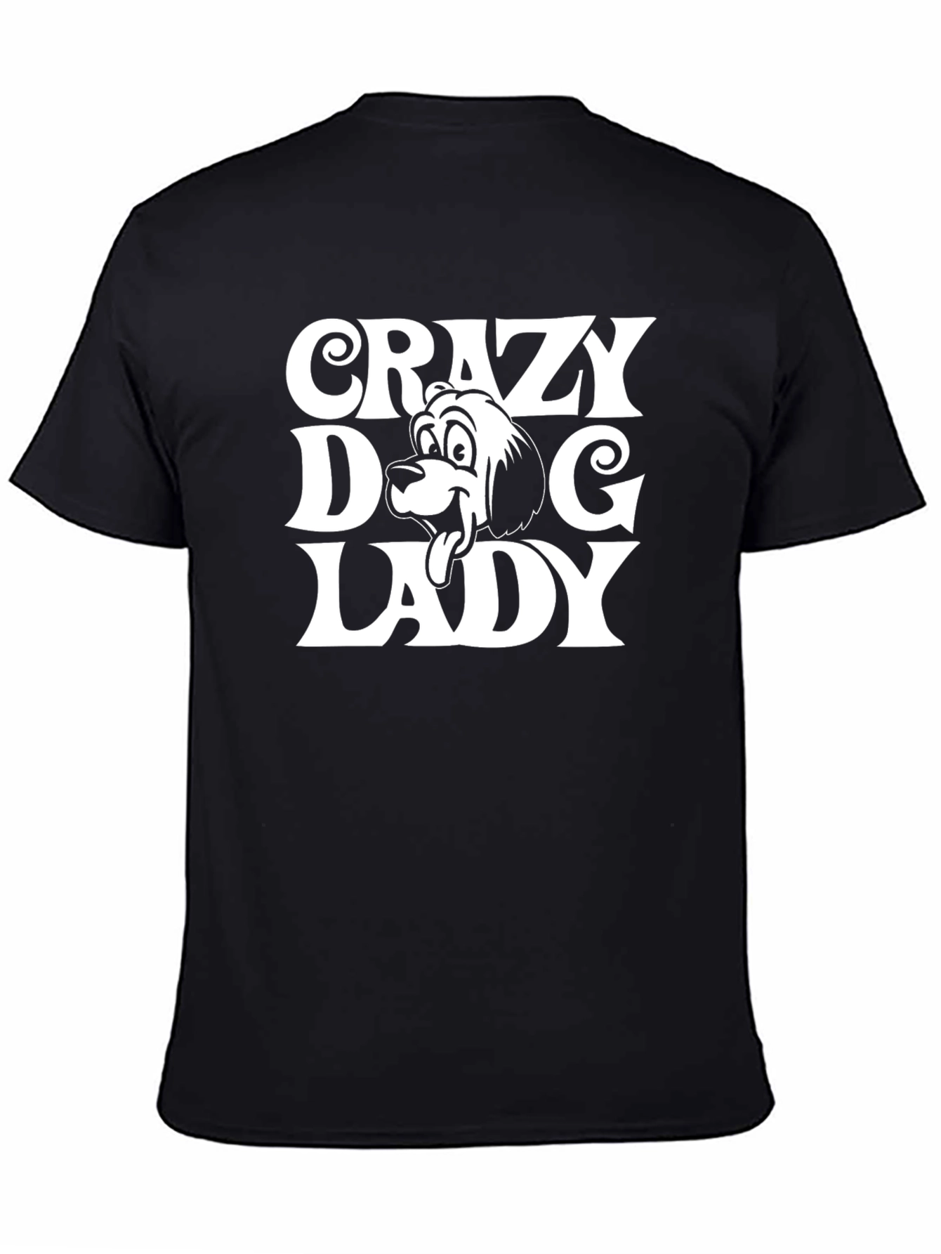 Crazy Dog Lady T-Shirt - Cute Canine Cartoon Tee - 4