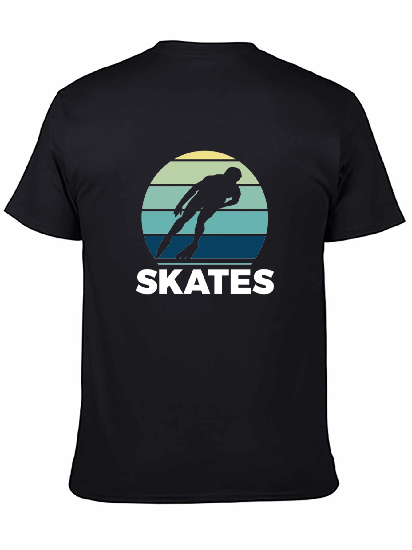 Black Retro Skates T-Shirt - Vintage Style Graphic Tee view 4