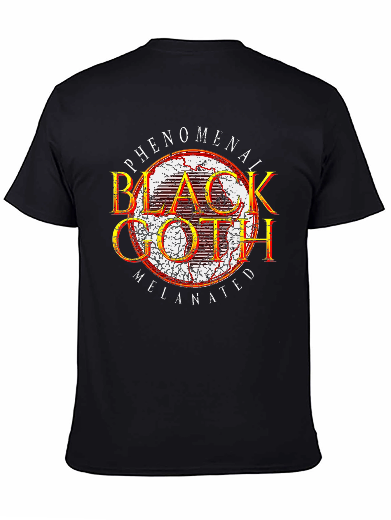 Black Phenomenal Black Goth Melanated Graphic T-Shirt view 4