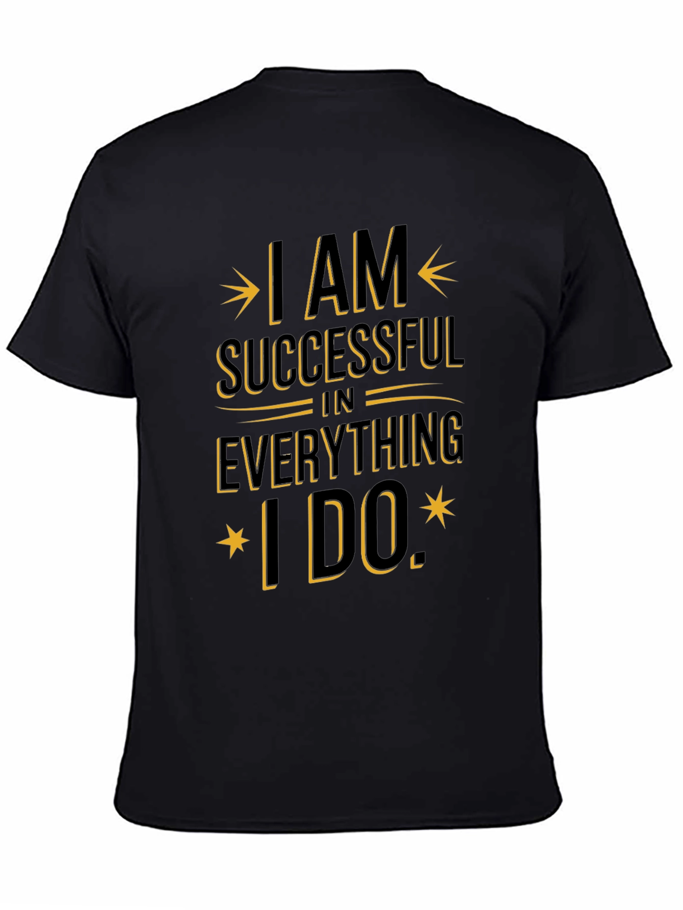 Black I AM Successful T-Shirt - Motivational Graphic Tee view 4
