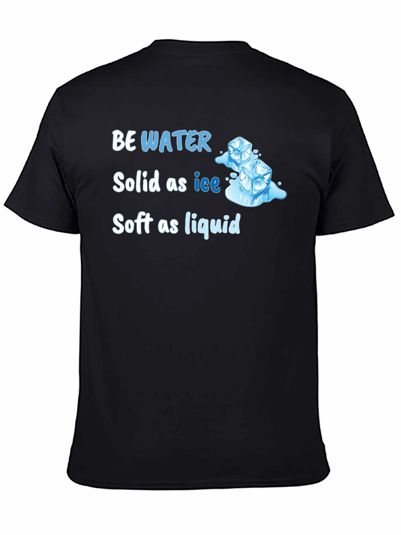 Black Be Water Ice Cube Graphic Tee - Solid as Ice, Soft as Liquid view 4