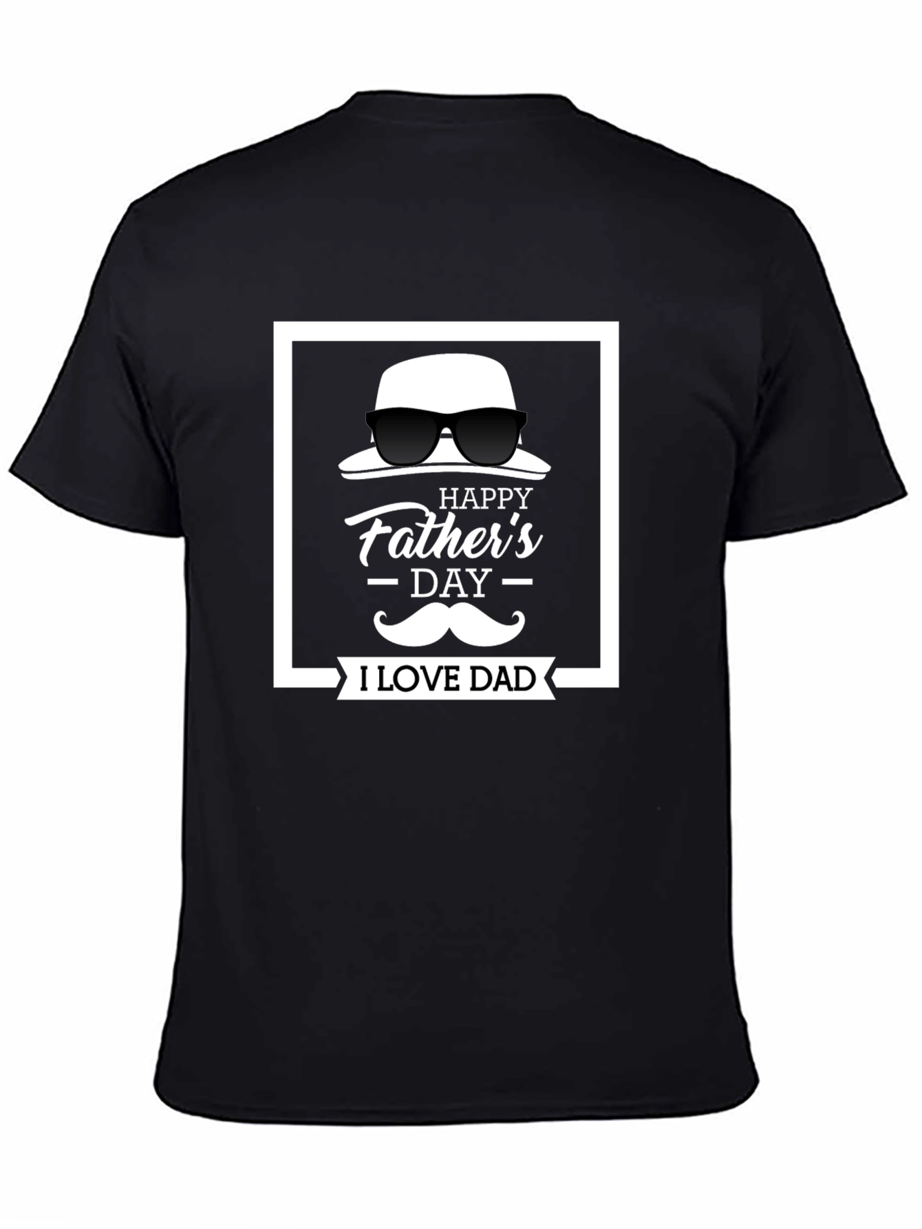 Black I Love Dad - Father's Day Graphic Tee view 4