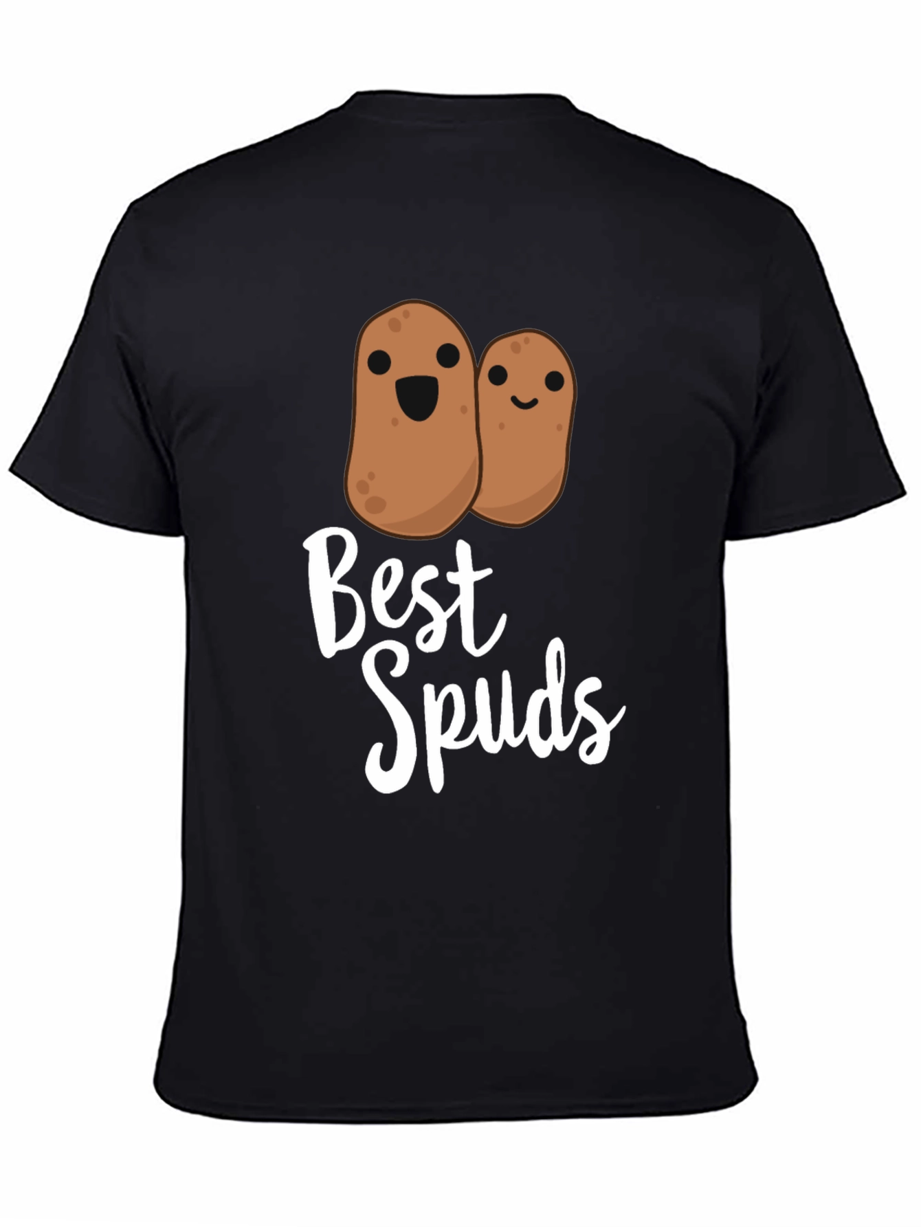 Black Best Spuds T-Shirt - Funny Potato Graphic Tee view 4