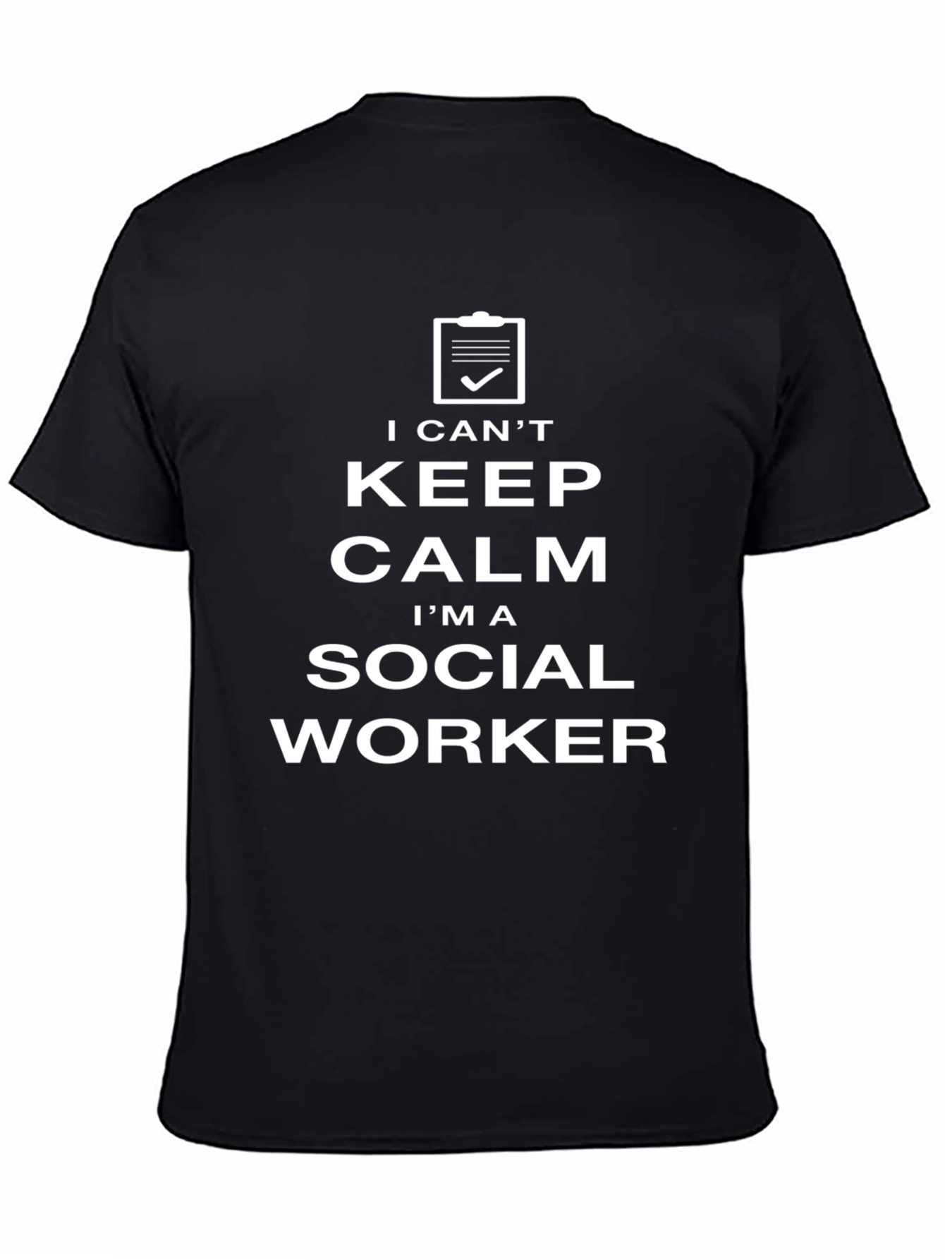 Black Social Worker T-Shirt - Keep Calm, Funny view 4