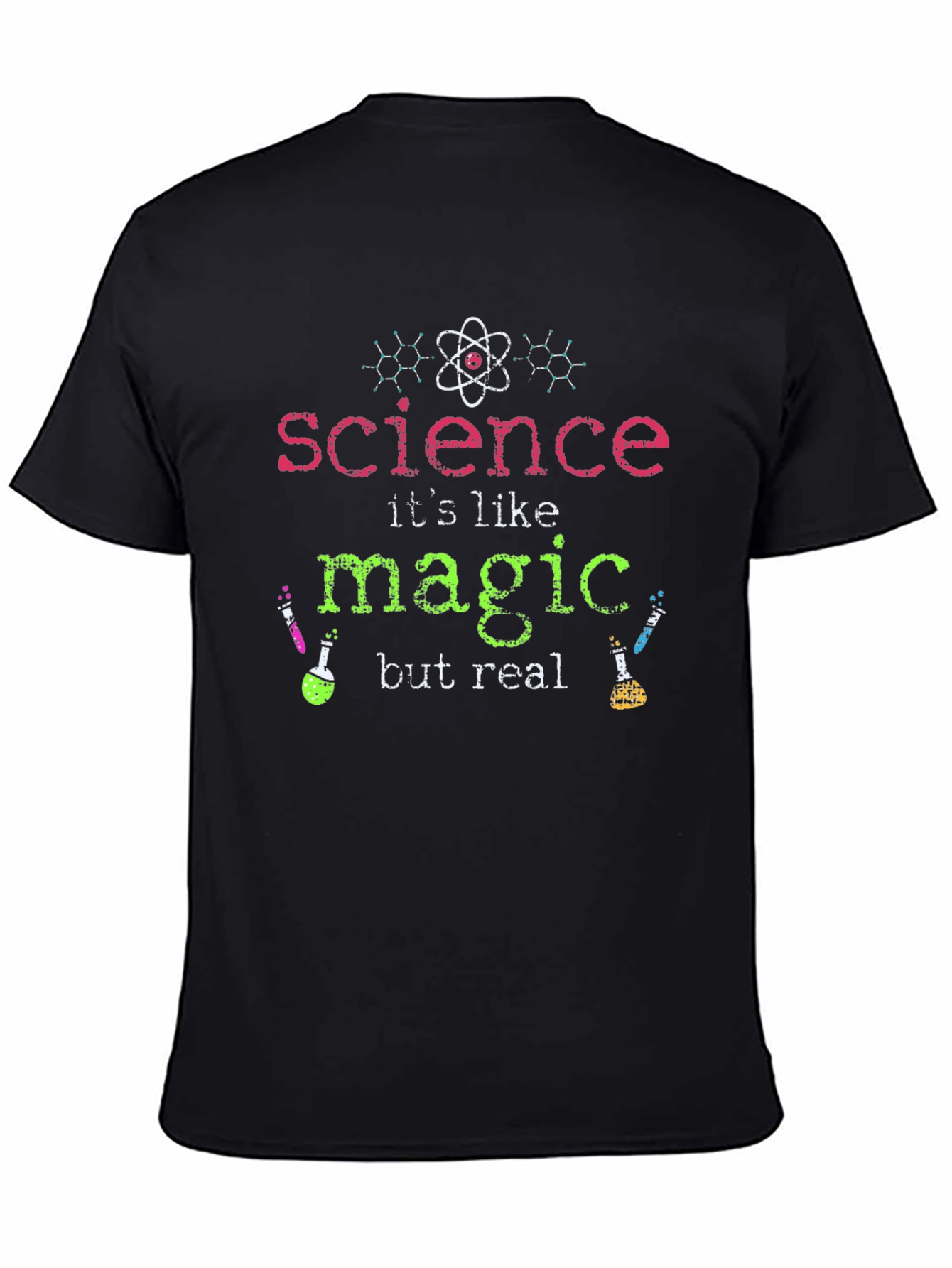 Black Science Magic T-Shirt - Funny Science Tee view 4