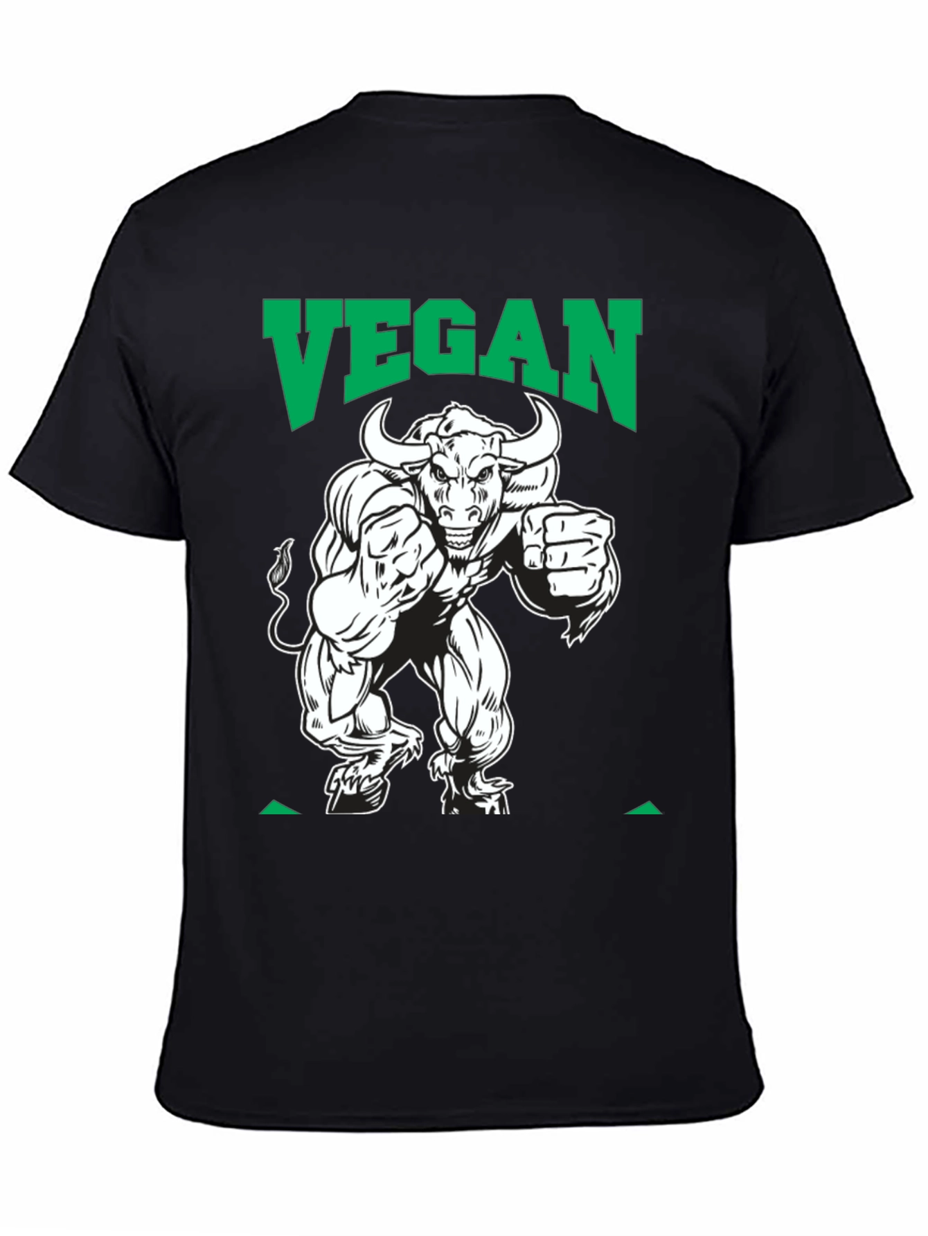 Black Vegan Bull T-Shirt view 4